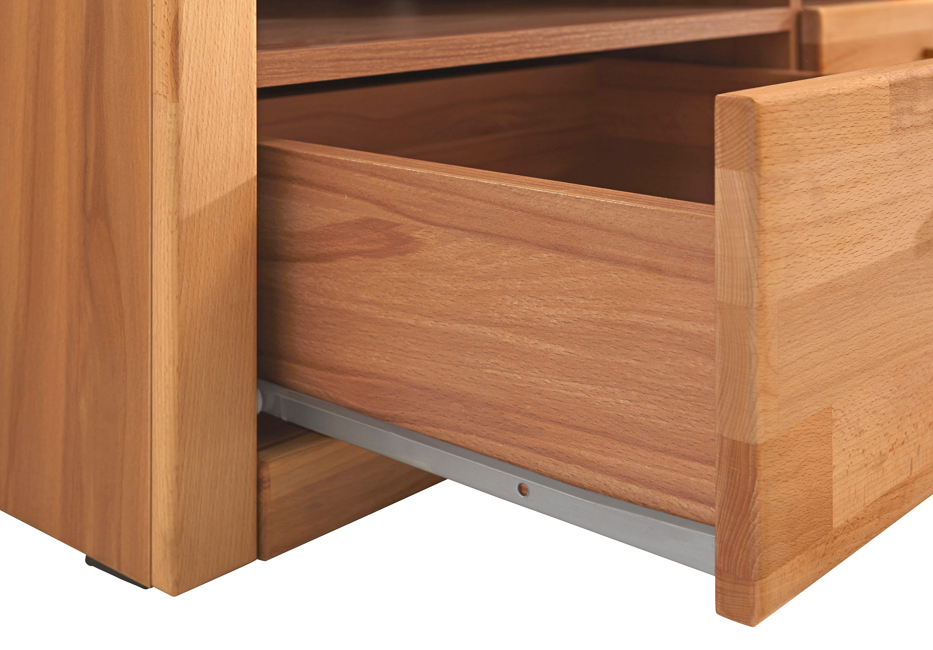 Home affaire Wandmeubel Logo, fronten massief hout, lichaam houtvezelplaat, veel opbergruimte (set, 4-delig)
