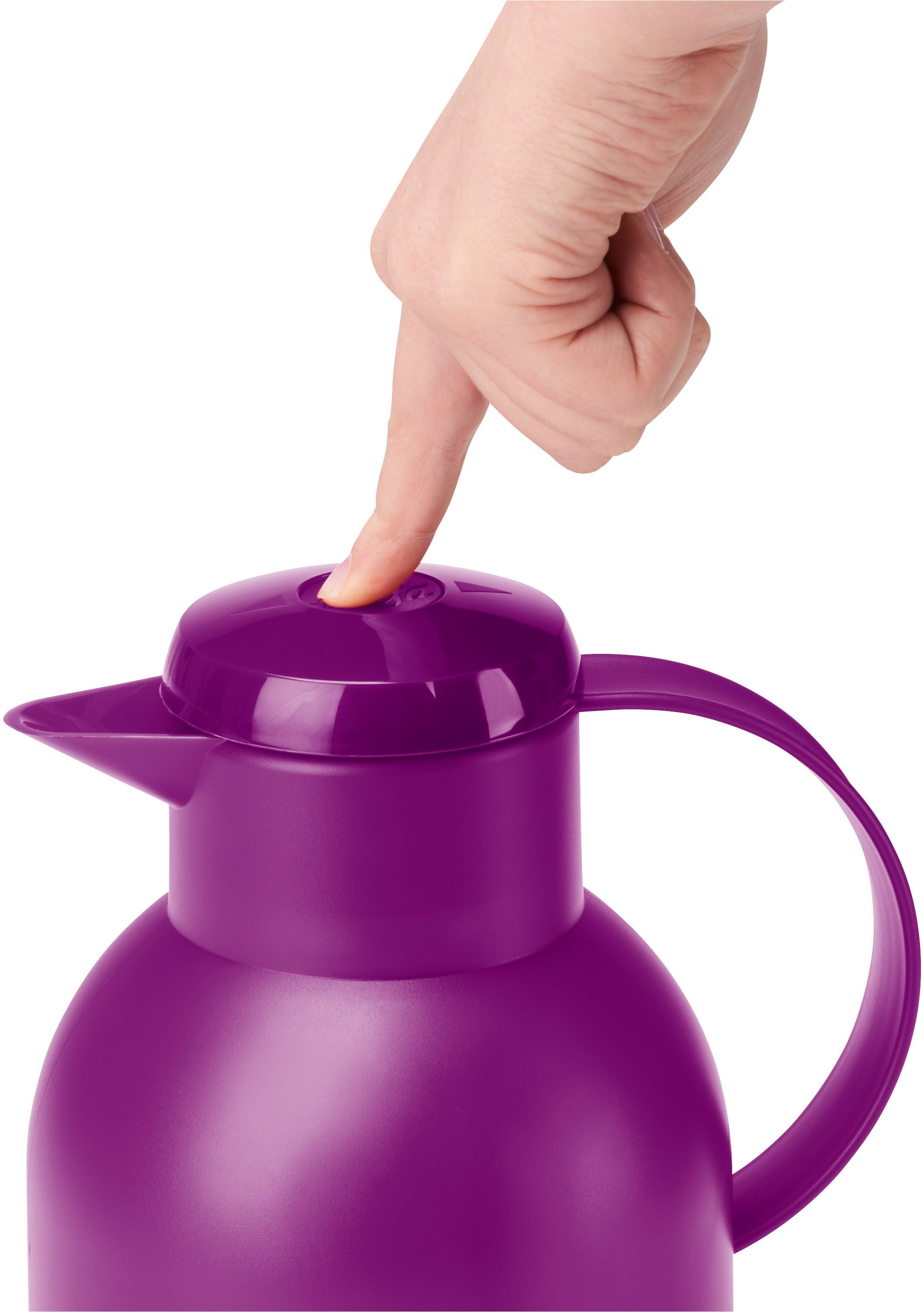 Emsa Thermoskan Samba XXL-model, tijdloos design, eenvoudige drukknop, 24u koud, 12u warm