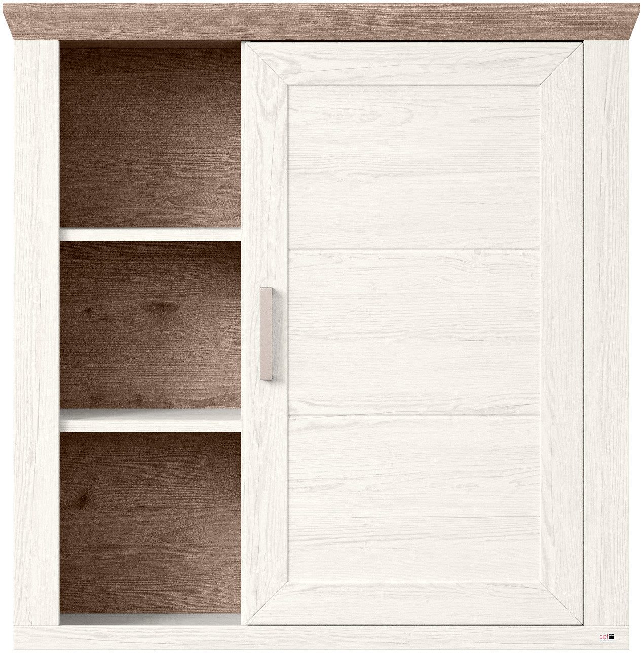 set one by Musterring Hangkast York Type 23, met deur en open vakken, verlichting optioneel, B 105 cm