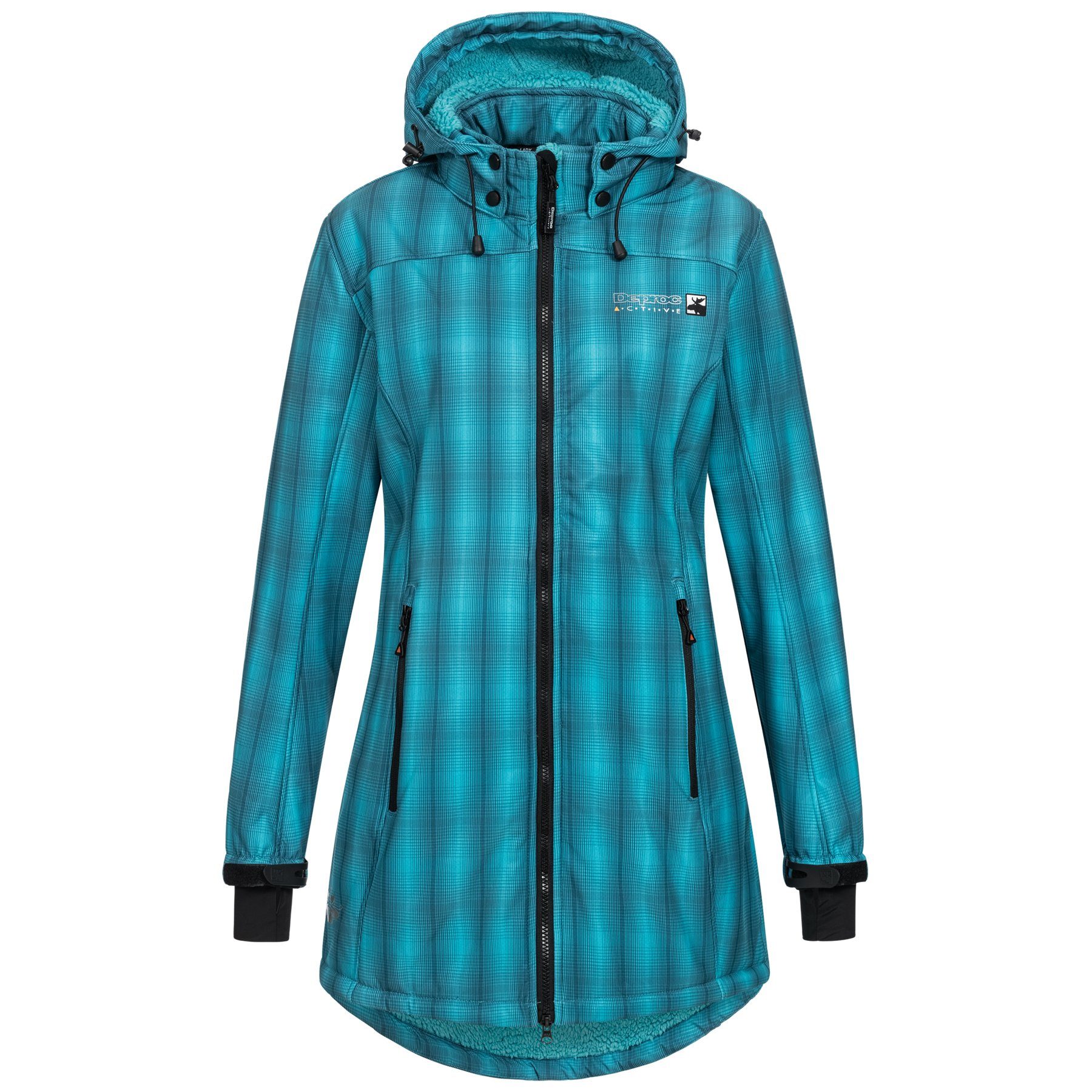 DEPROC Active Softshell-jas KEELE PEAK II DAMES kleding maat 36 (S) groen
