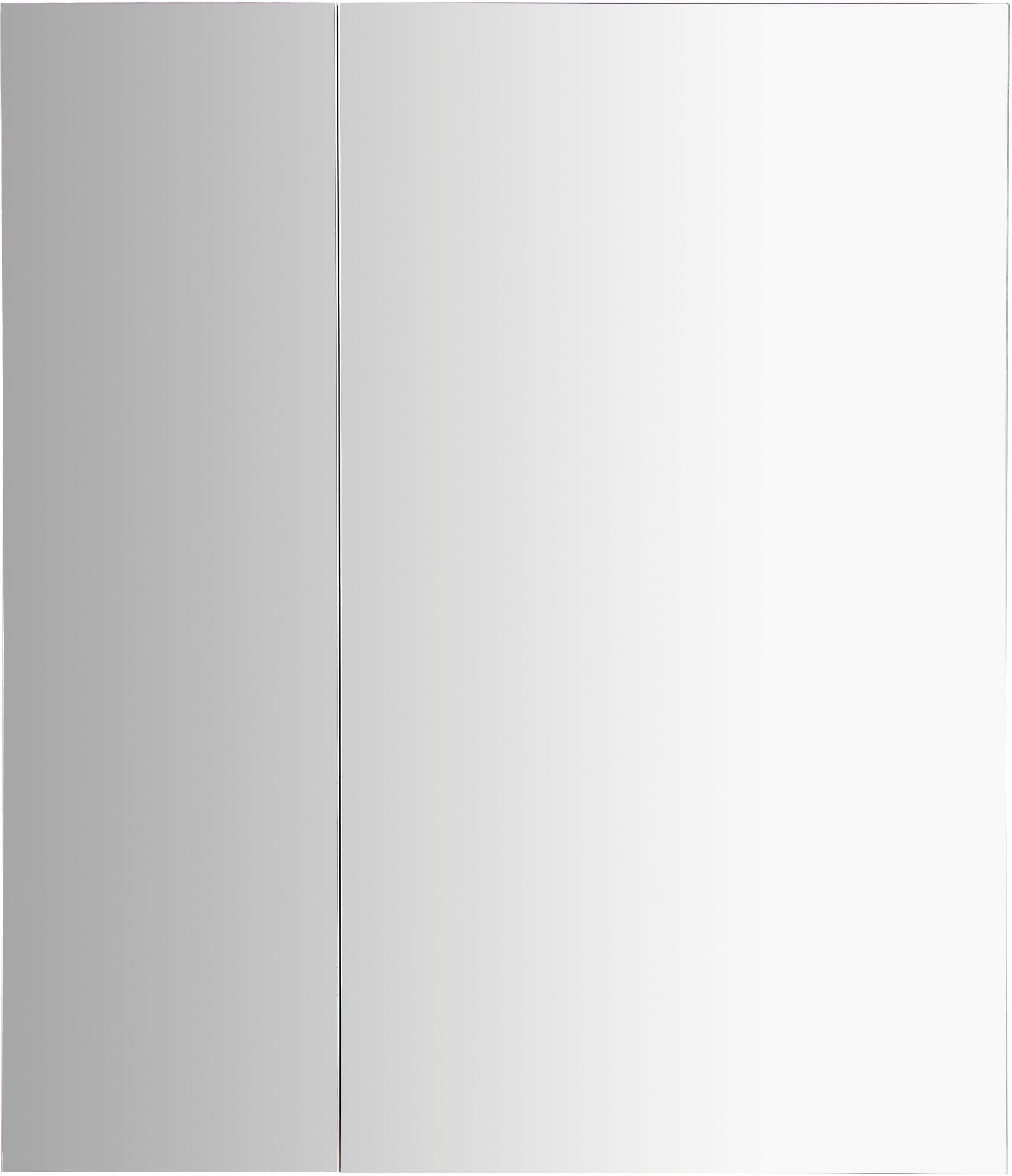 welltime Badkamerserie Lund badkamermeubelset badkamerkast badkamerset Spiegelkast, wastafelonderkast en wasbak breedte 60 cm (complete set)