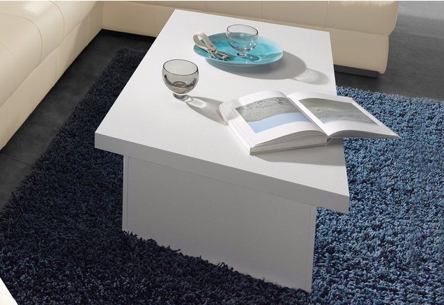 Salontafel met verlicht glasplateau Salontafel met verlicht glasplateau