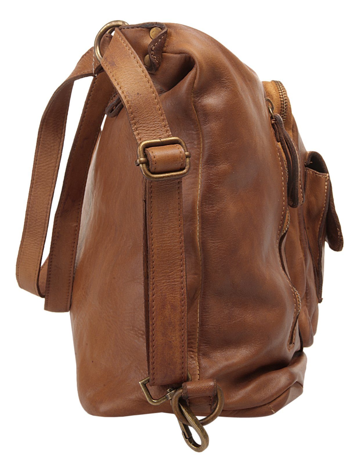 Forty Degrees Rugzak echt leer, made in italy