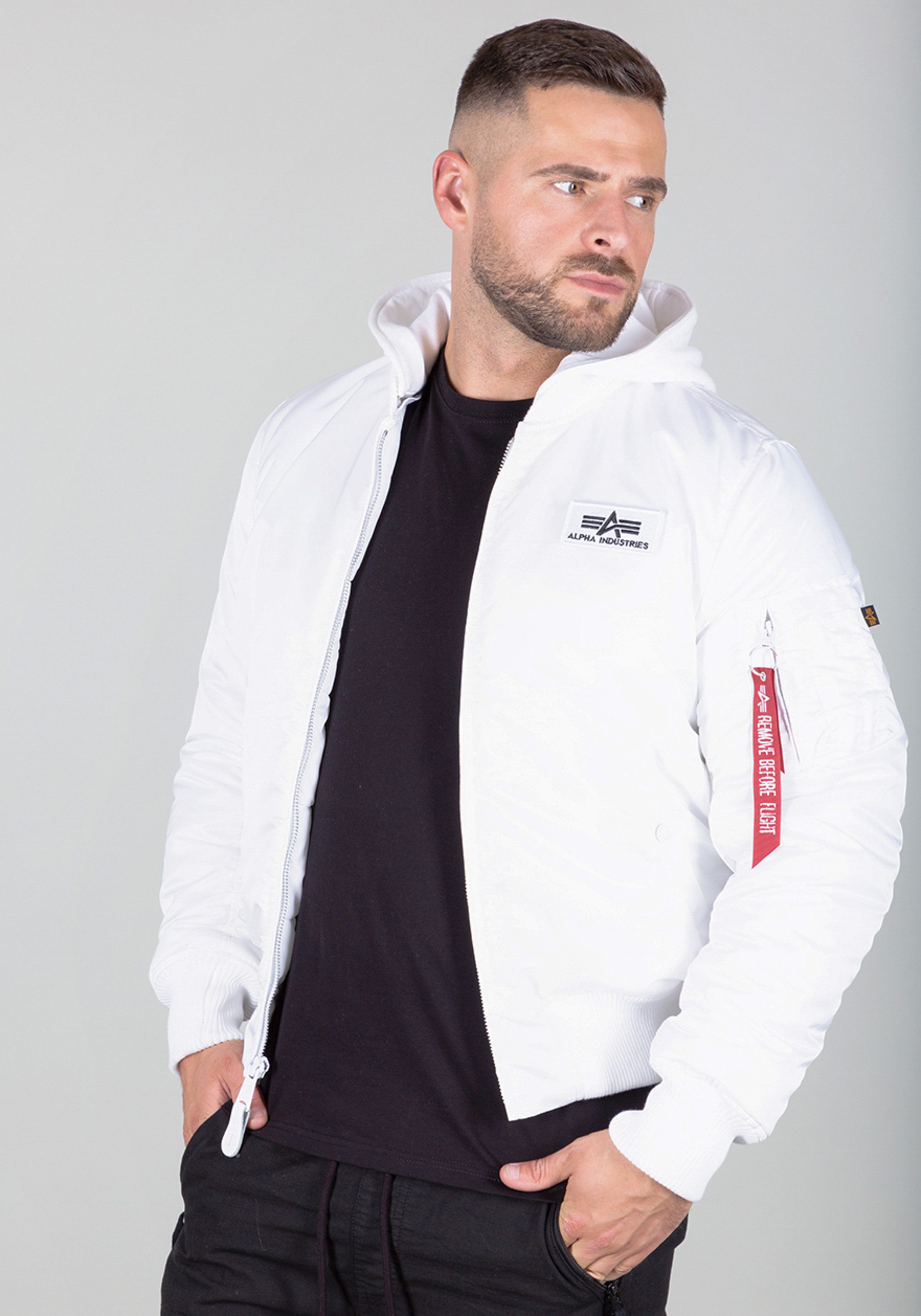 Alpha Industries Bomberjack Alpha Industries Men - Bomber Jackets MA-1 Zip Hood Back Print