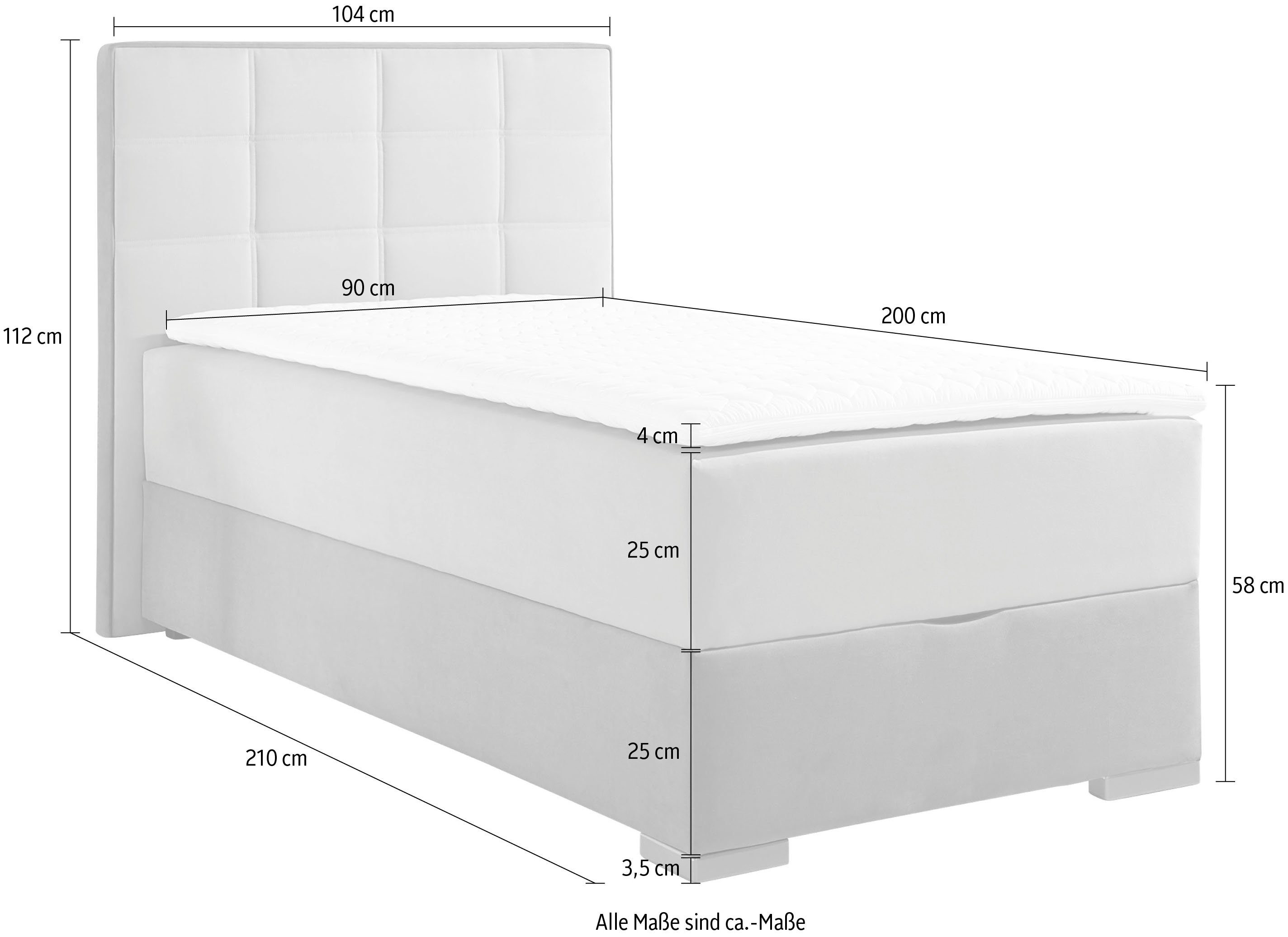 Maintal Boxspring met bedkist en topmatras