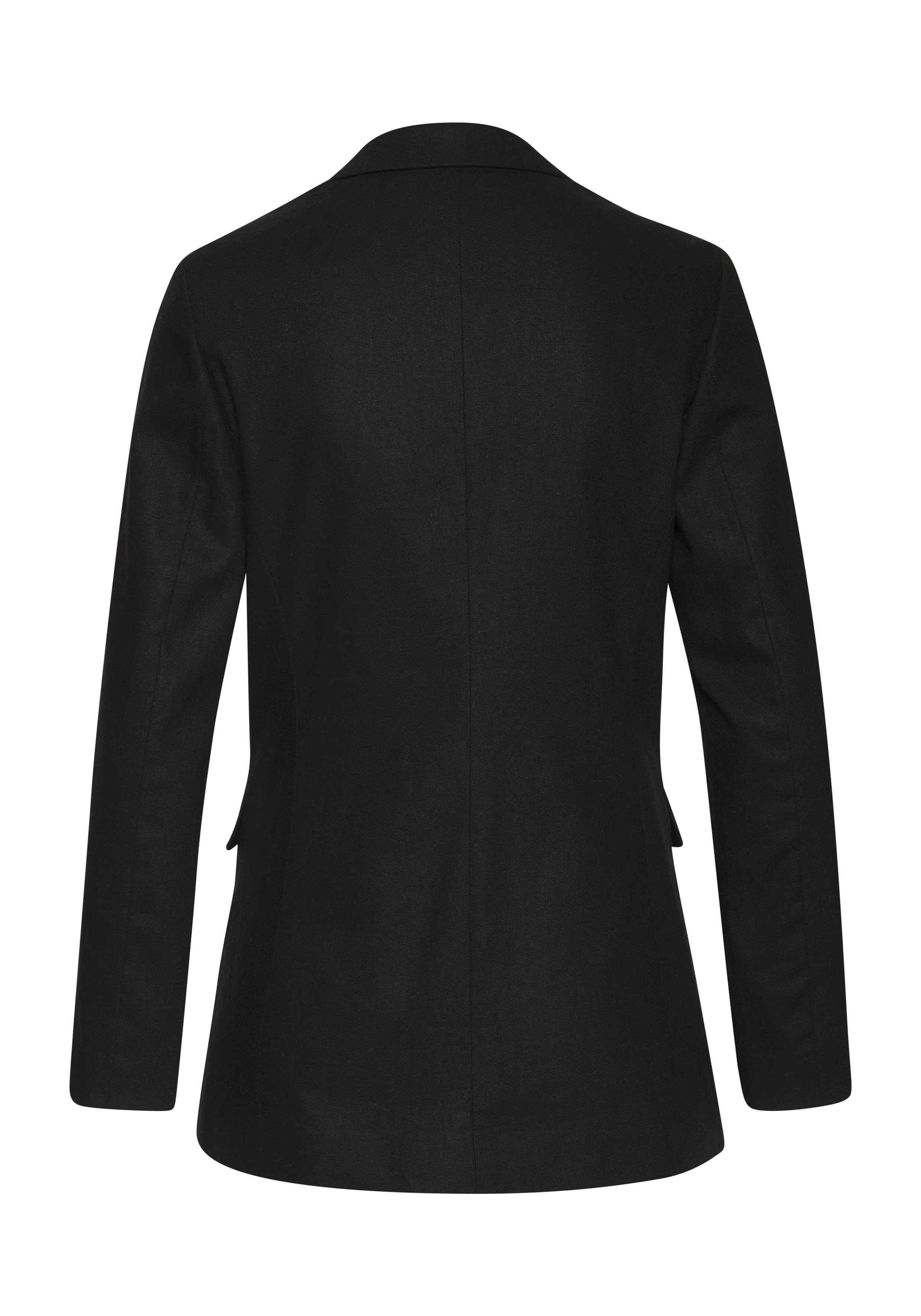 Lascana Lange blazer met haakwerk inzet op de mouwen van linnenmix