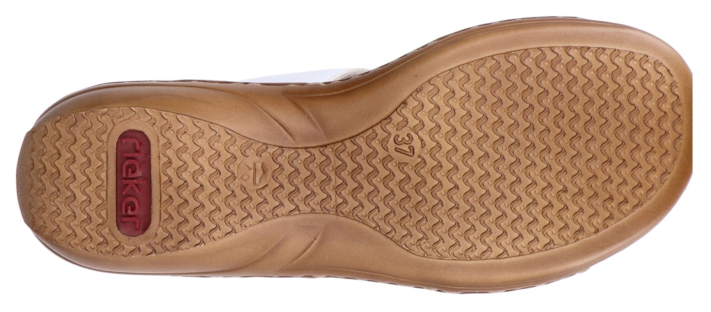 Rieker Slippers sleehak, zomerschoen, slippers met grote siergesp