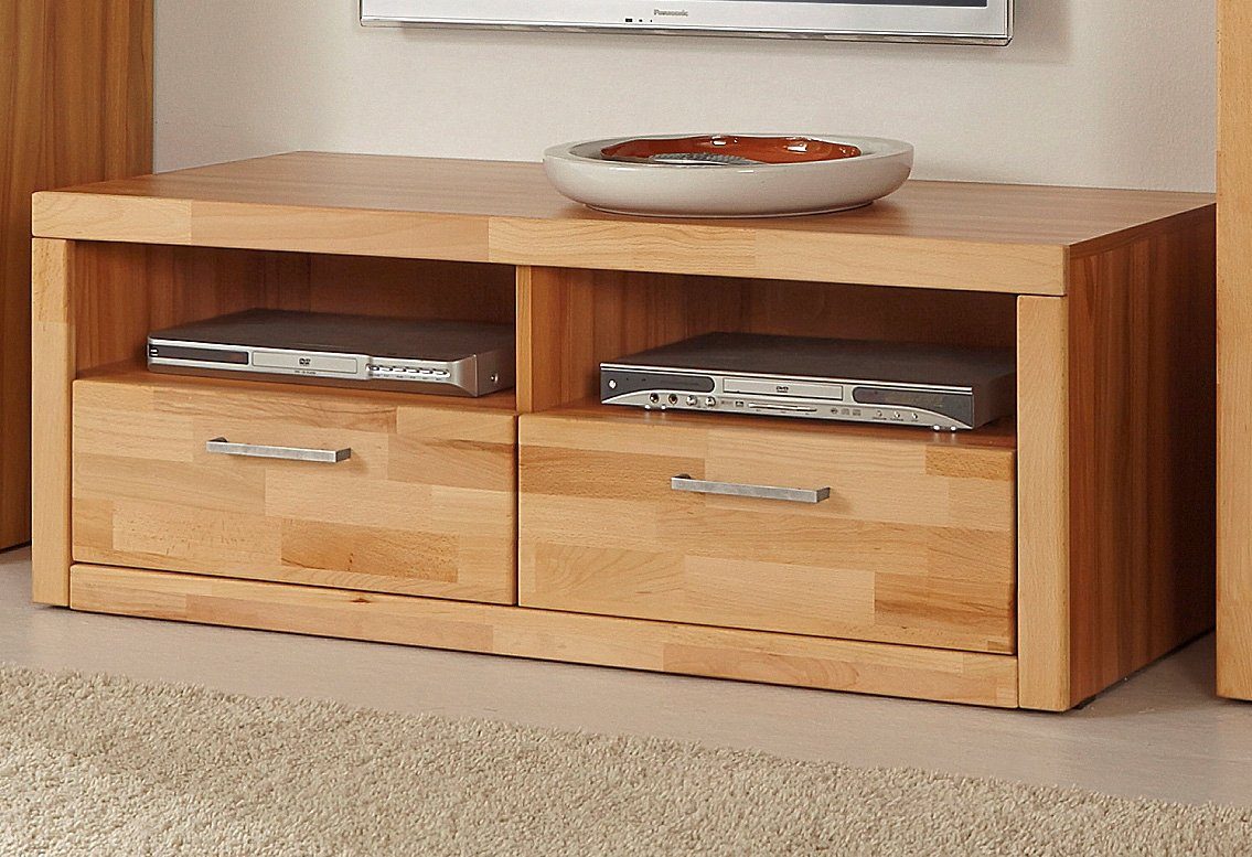 Home affaire Wandmeubel Logo, fronten massief hout, lichaam houtvezelplaat, veel opbergruimte (set, 4-delig)