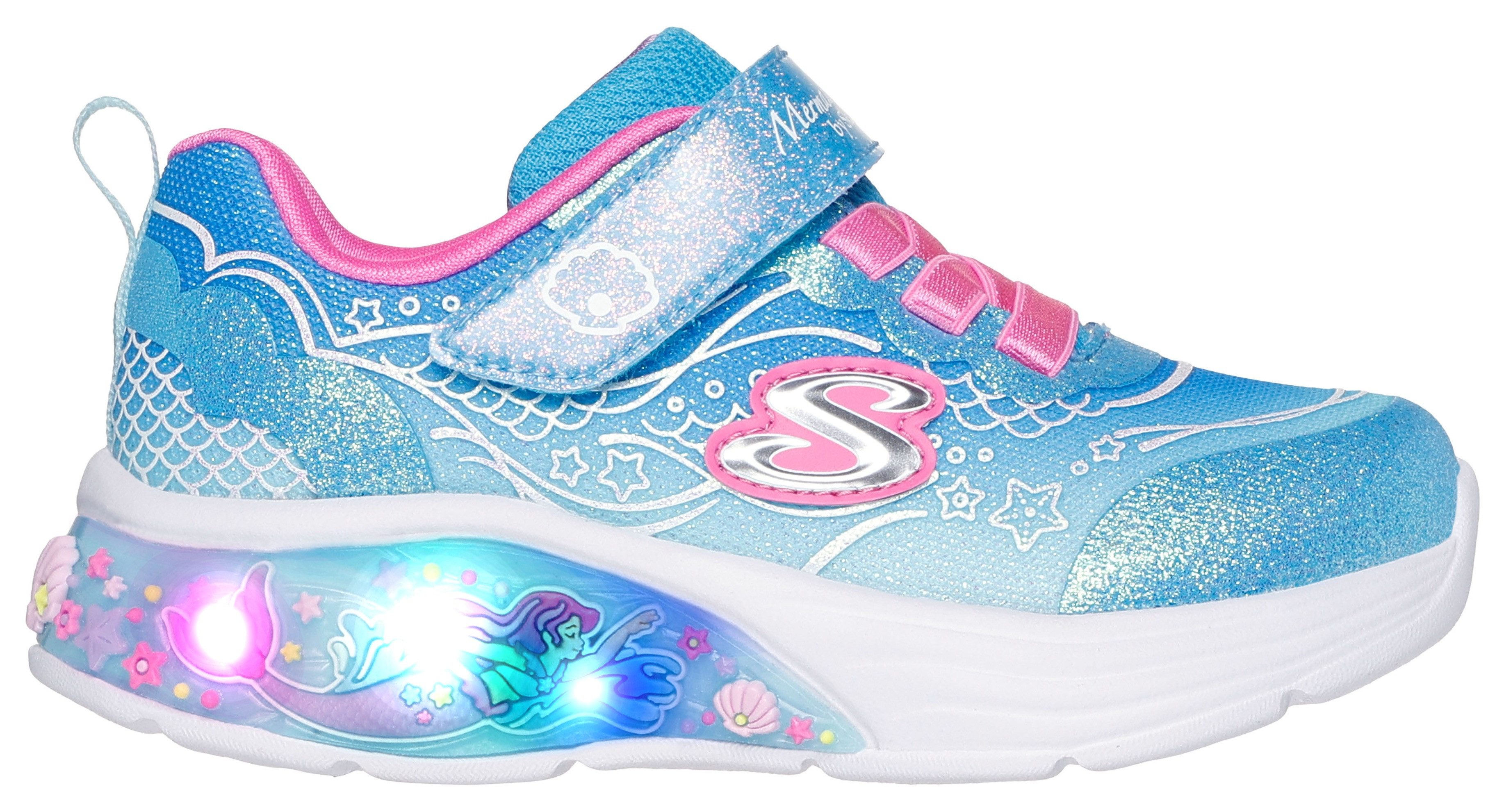 Skechers Sneakers MY DREAMERS , blink,-klittenbandschoen, zeemeermin ontwerp, maat sjabloon om te downloaden
