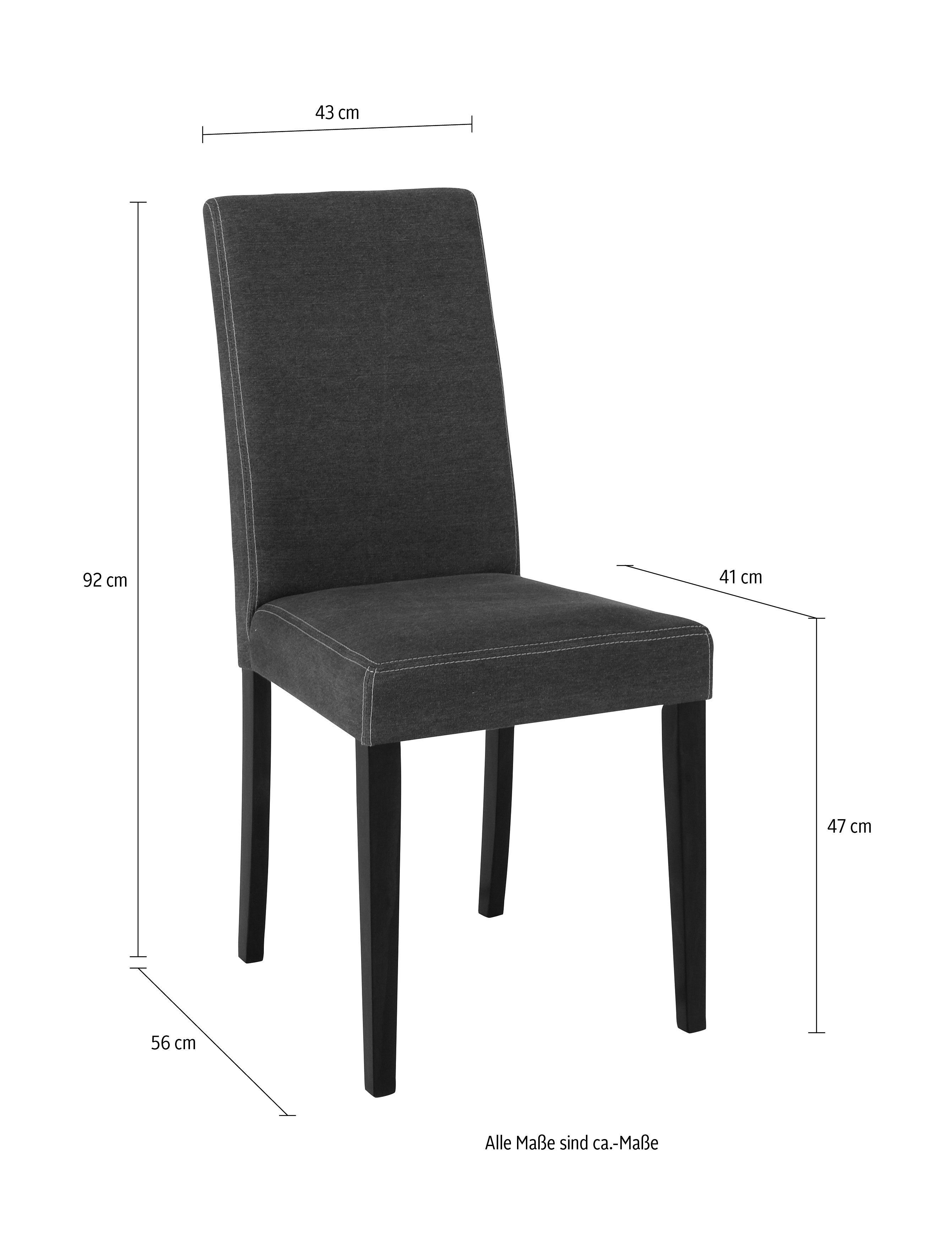 Home affaire Eetkamerstoel Lucca (set, 2 stuks)