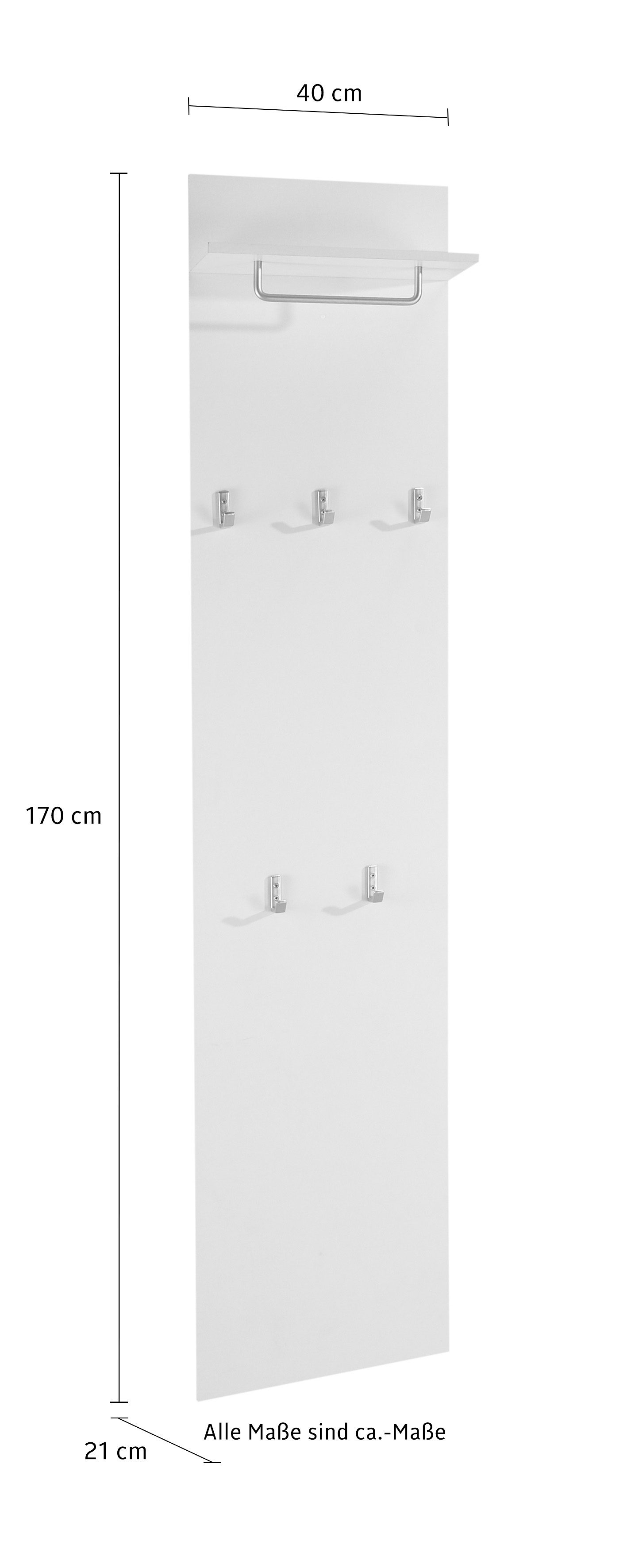 borchardt Möbel Kapstokpaneel Rena Hoogte 160 cm