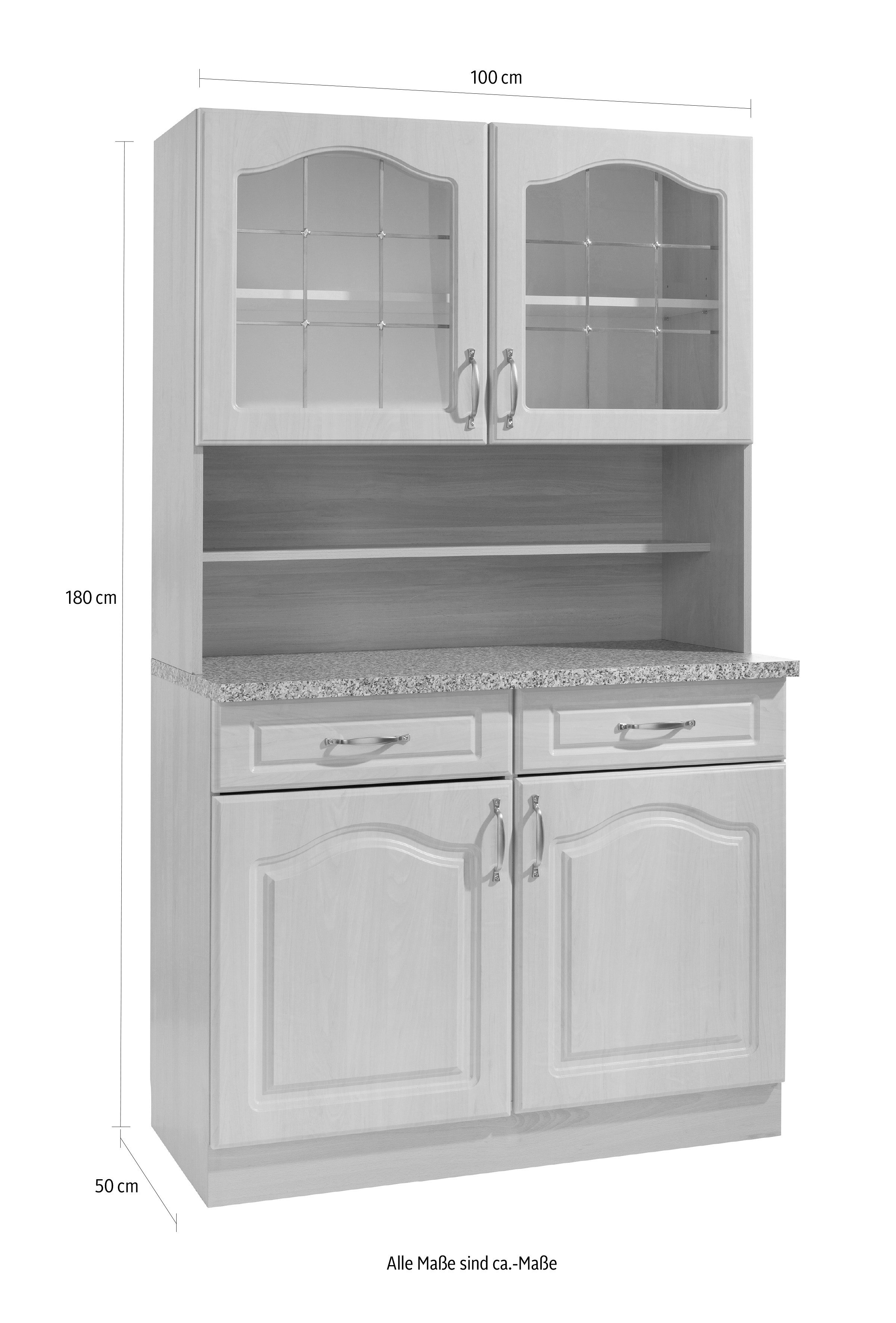 wiho Küchen Keukenbuffet Linz 100 cm breed, in landhuisstijl