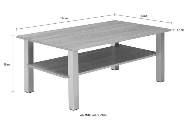 Salontafel in onderhoudsarme hout-look Salontafel in onderhoudsarme hout-look