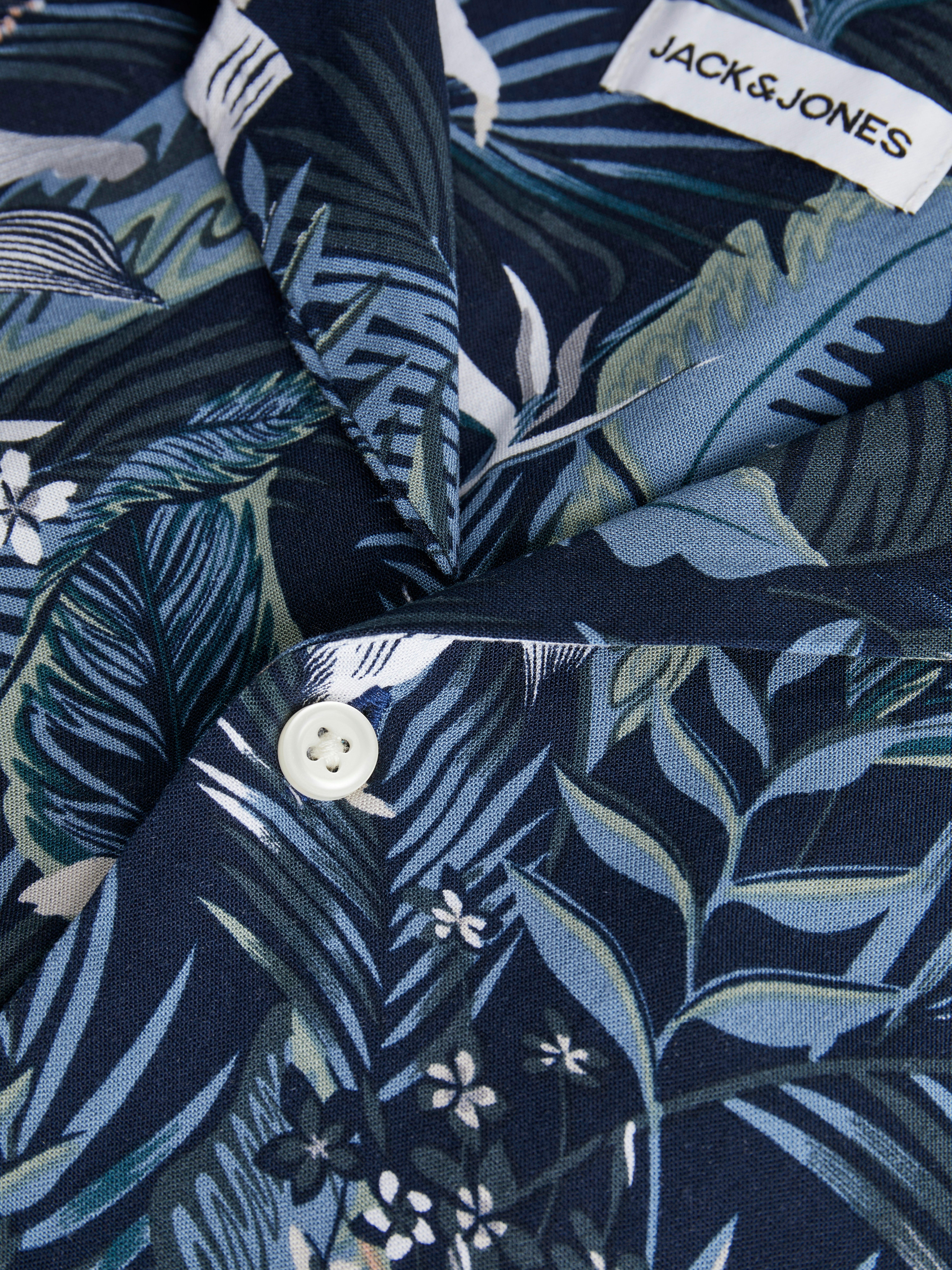 Jack & Jones Overhemd met korte mouwen JJEJEFF TROPICAL AOP RESORT SHIRT SS SN