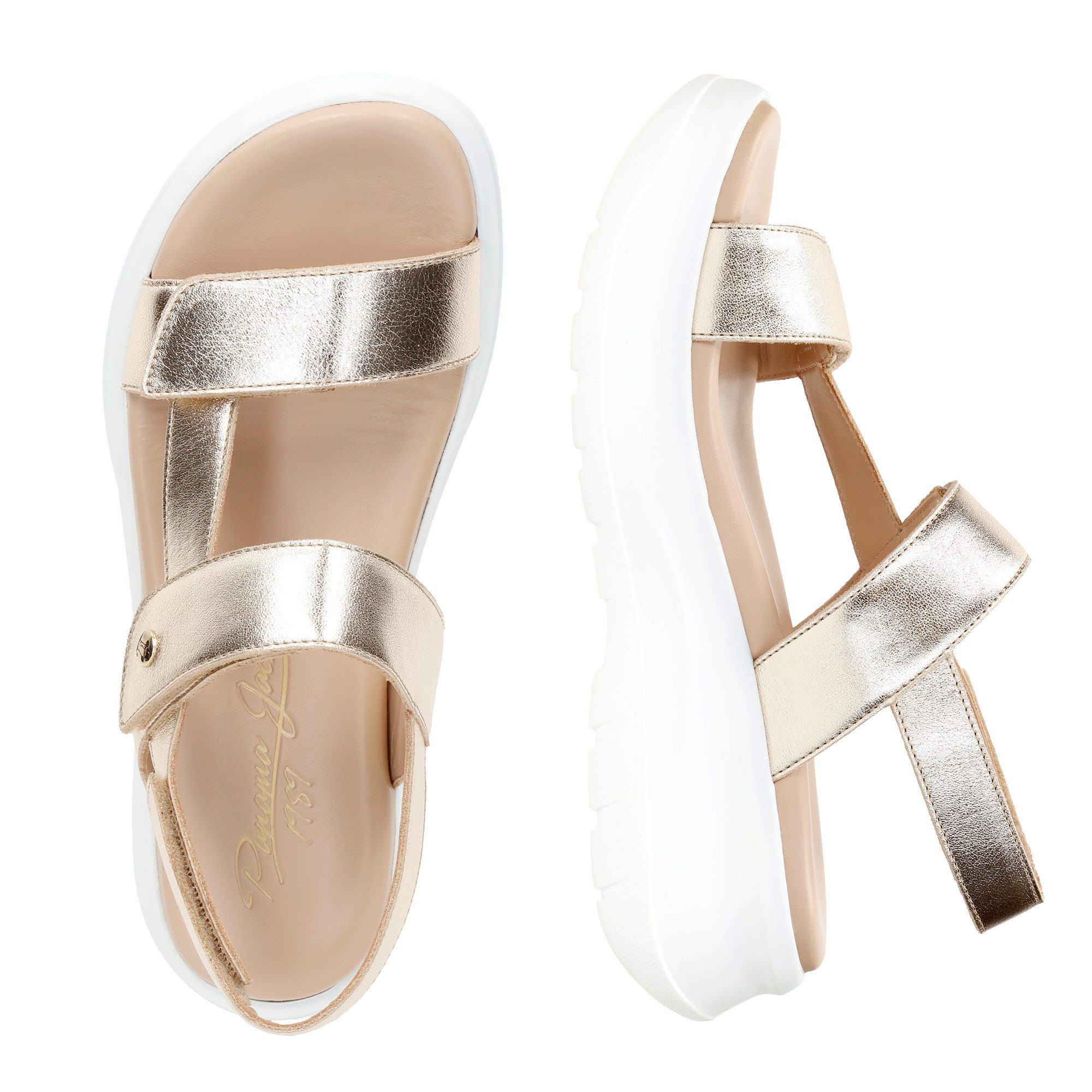 Panama Jack Plateausandalen Noor Shine Zomerschoen, klittenbandschoen, sandalette met lichte loopzool