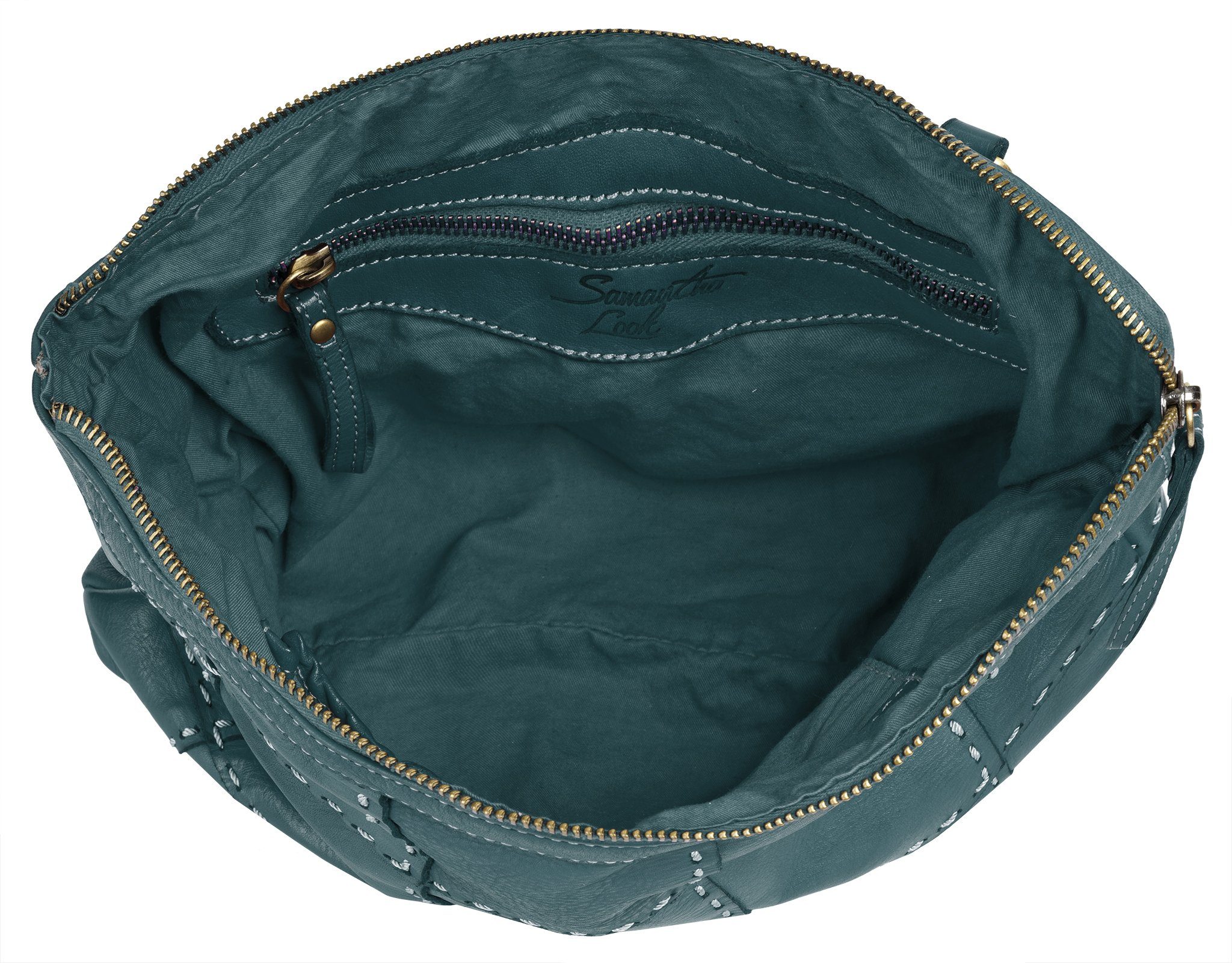 Samantha Look Schoudertas echt leer, made in italy