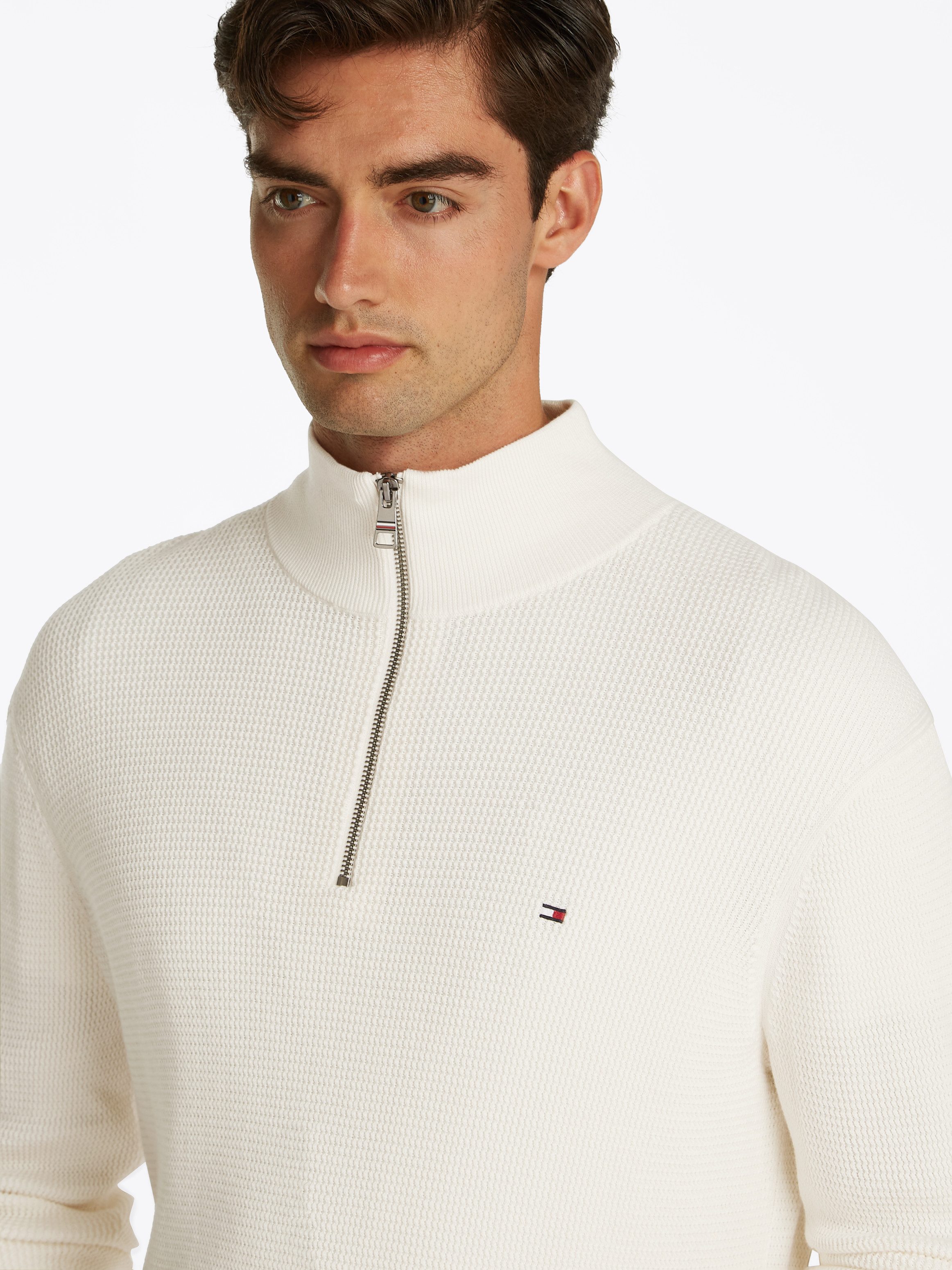 Tommy Hilfiger Schipperstrui RACKING STRUCTURE ZIP MOCK