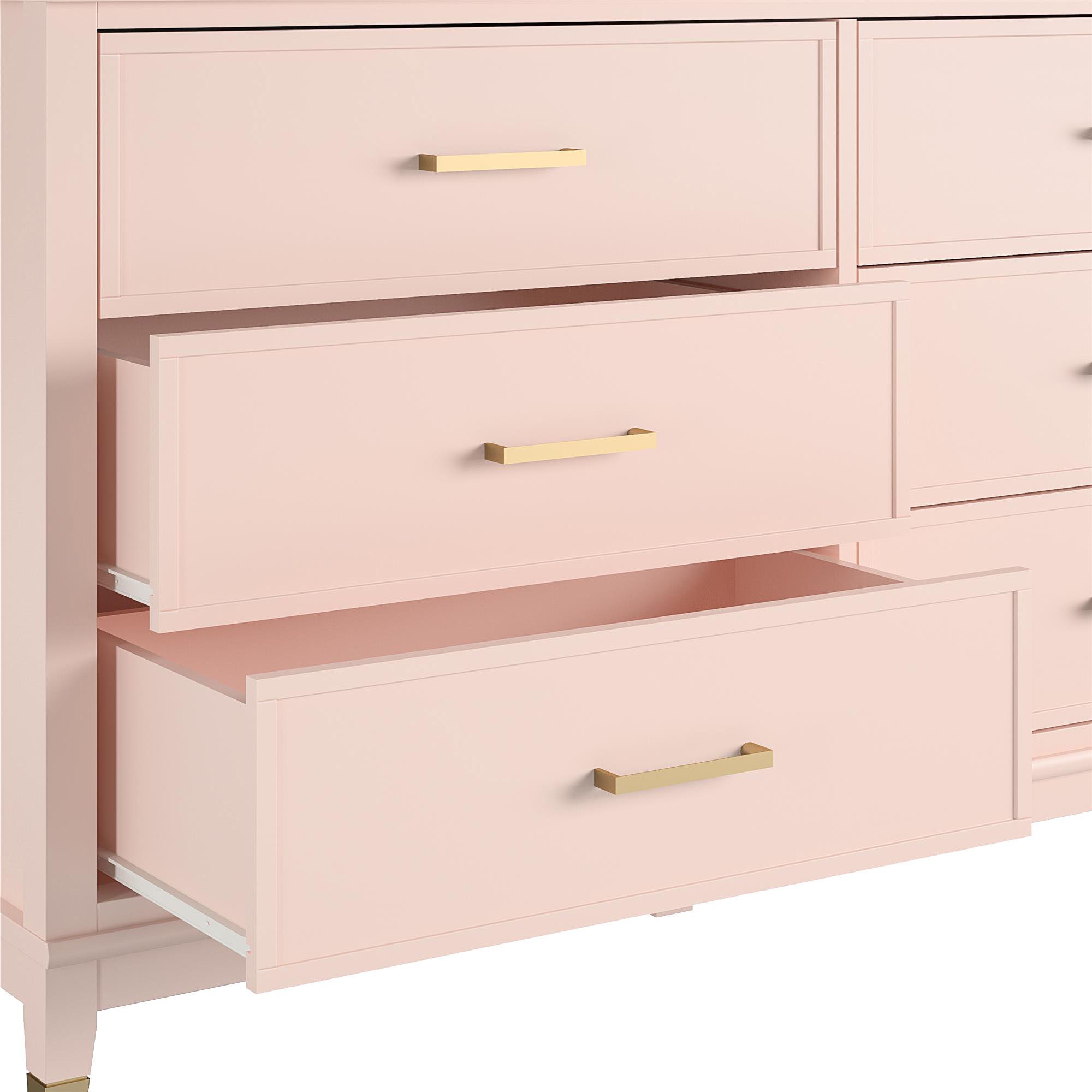 CosmoLiving by Cosmopolitan Kast Westerleigh met 6 laden, mdf, poten van massief hout, hoogte 85 cm, breedte 145 cm