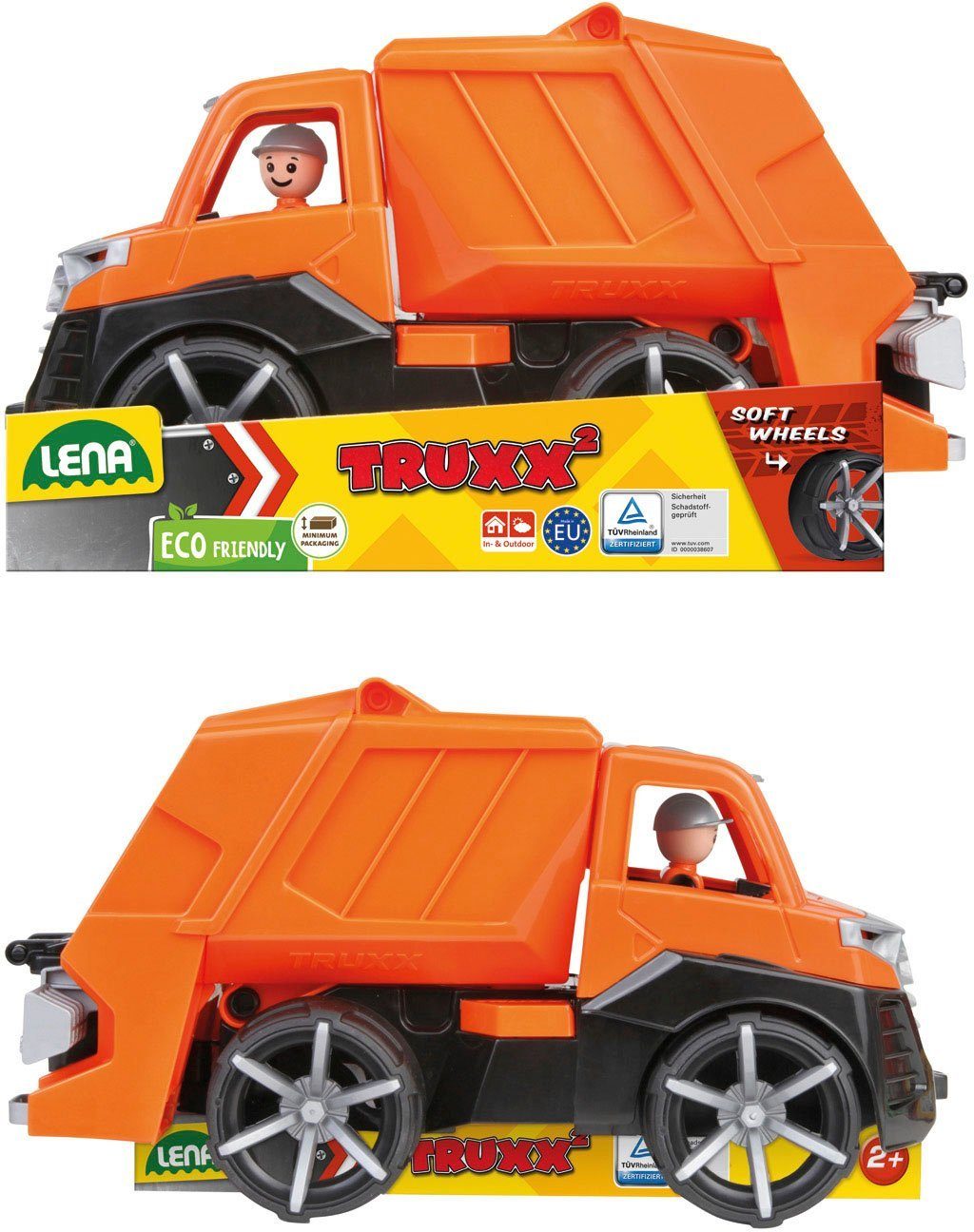 Lena® Speelgoed-vuilniswagen TRUXX² inclusief speelfiguur, made in europe