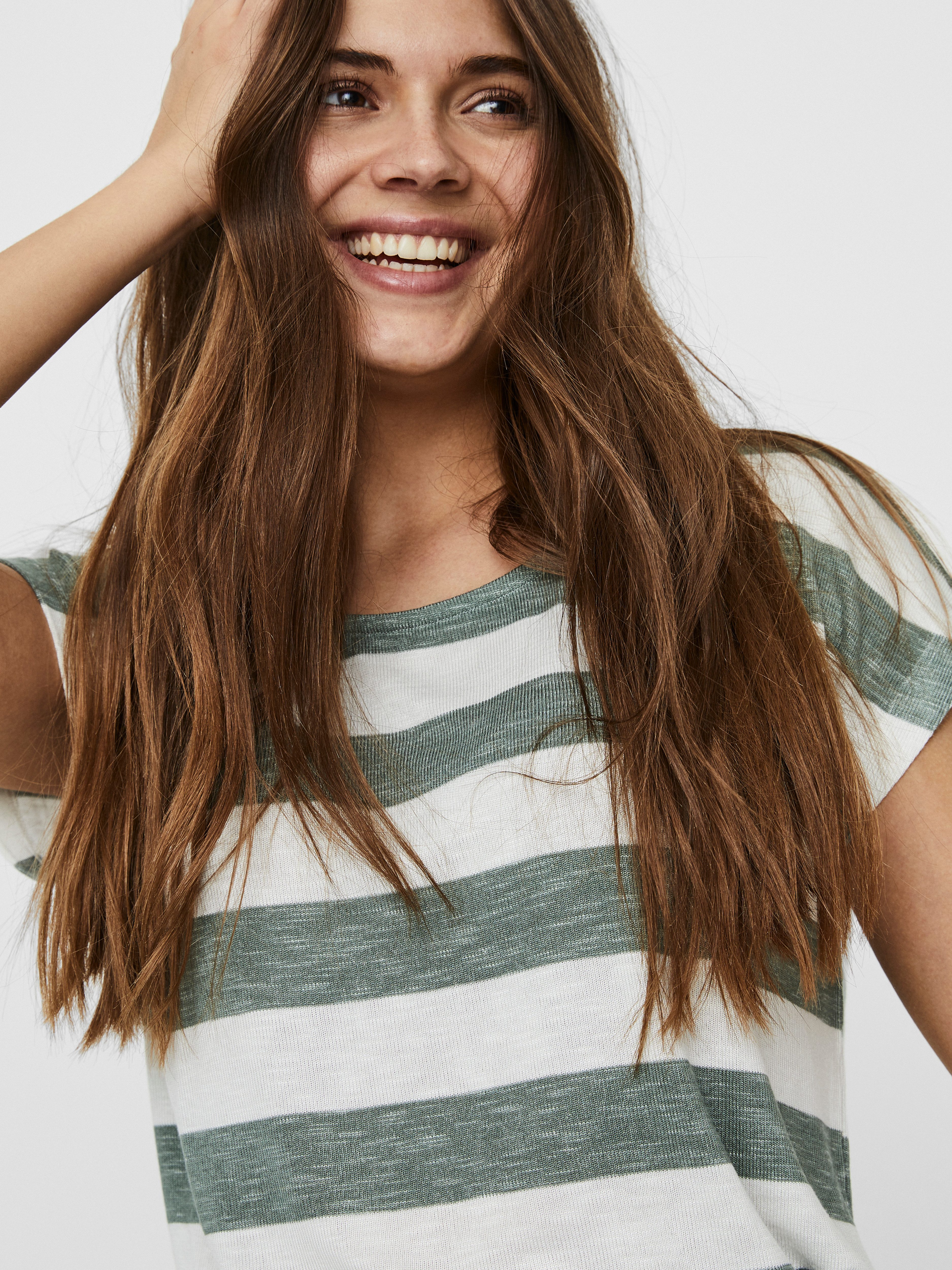 Vero Moda Shirt met korte mouwen VMWIDE STRIPE SL TOP GA JRS NOOS