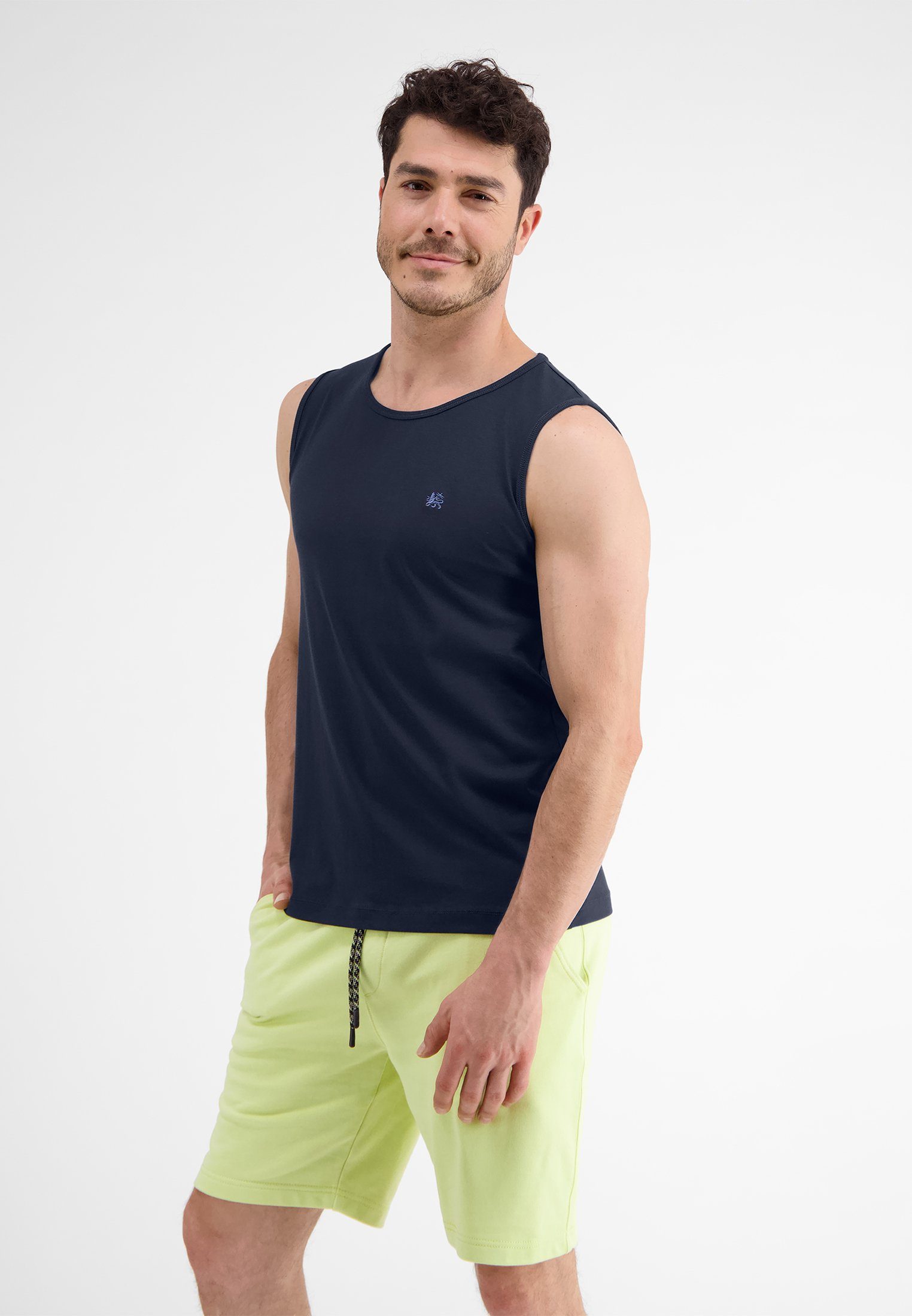 Lerros Muscle-shirt LERROS tanktop met palmenprint