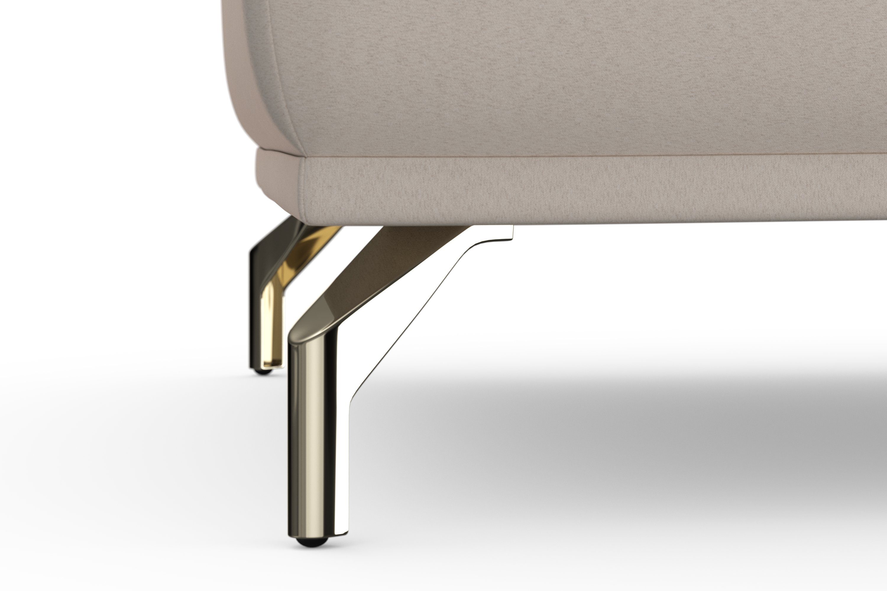sit&more Hocker Bailando met binnenvering en gesatineerde nikkel poten