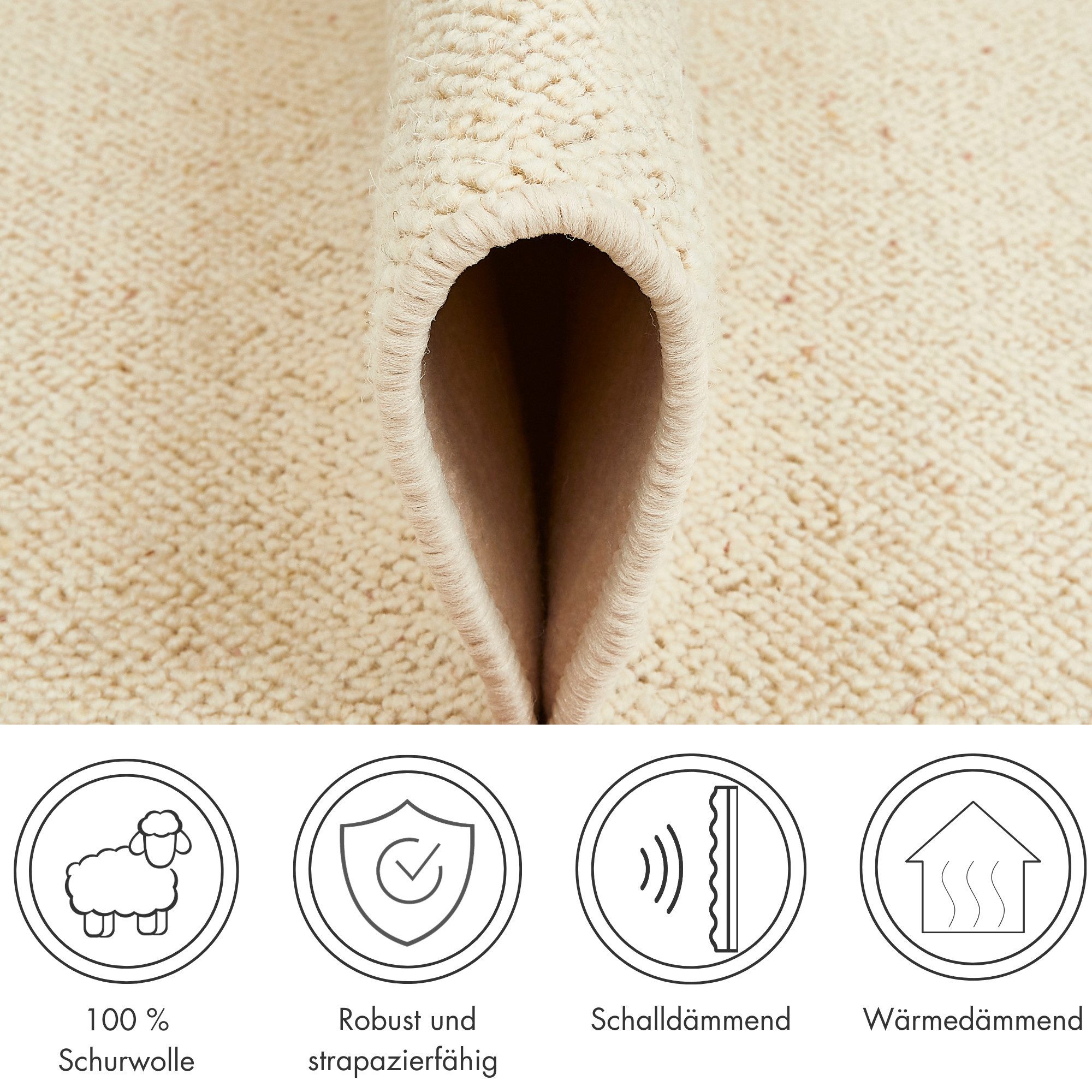 LUXOR living Wollen kleed Sheffield, Made in Germany
