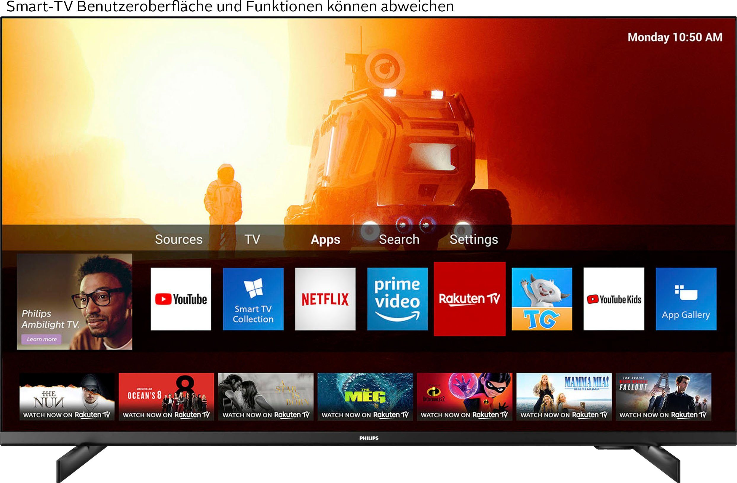 Philips Led-TV 50PUS7506/12, 126 cm / 50", 4K Ultra HD, Smart TV, HDR10+ compatibel, 60 Hz, Dolby Vision & Atmos, smart-tv, triple-tuner