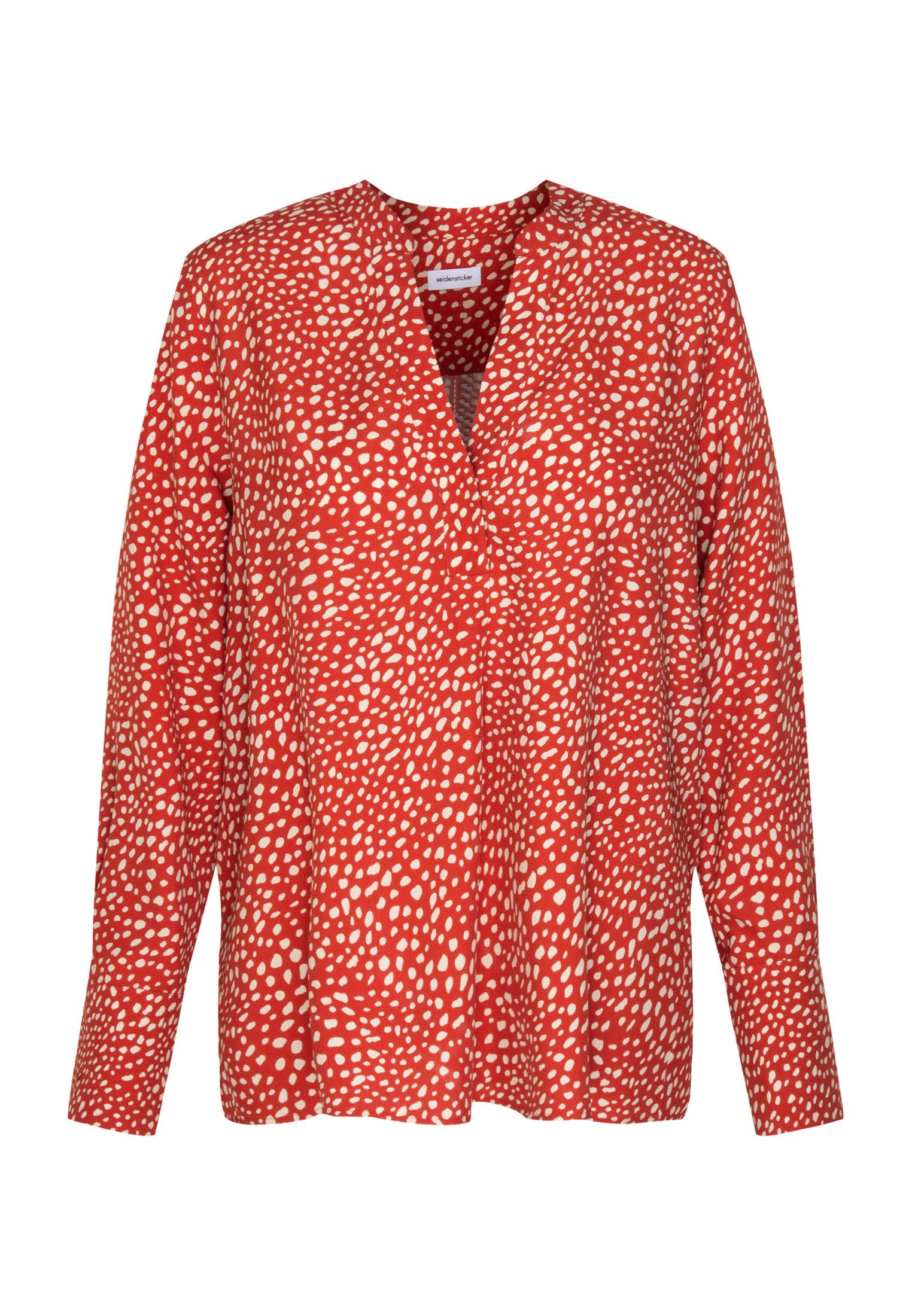 seidensticker Klassieke blouse Zwarte roos Tuniek print