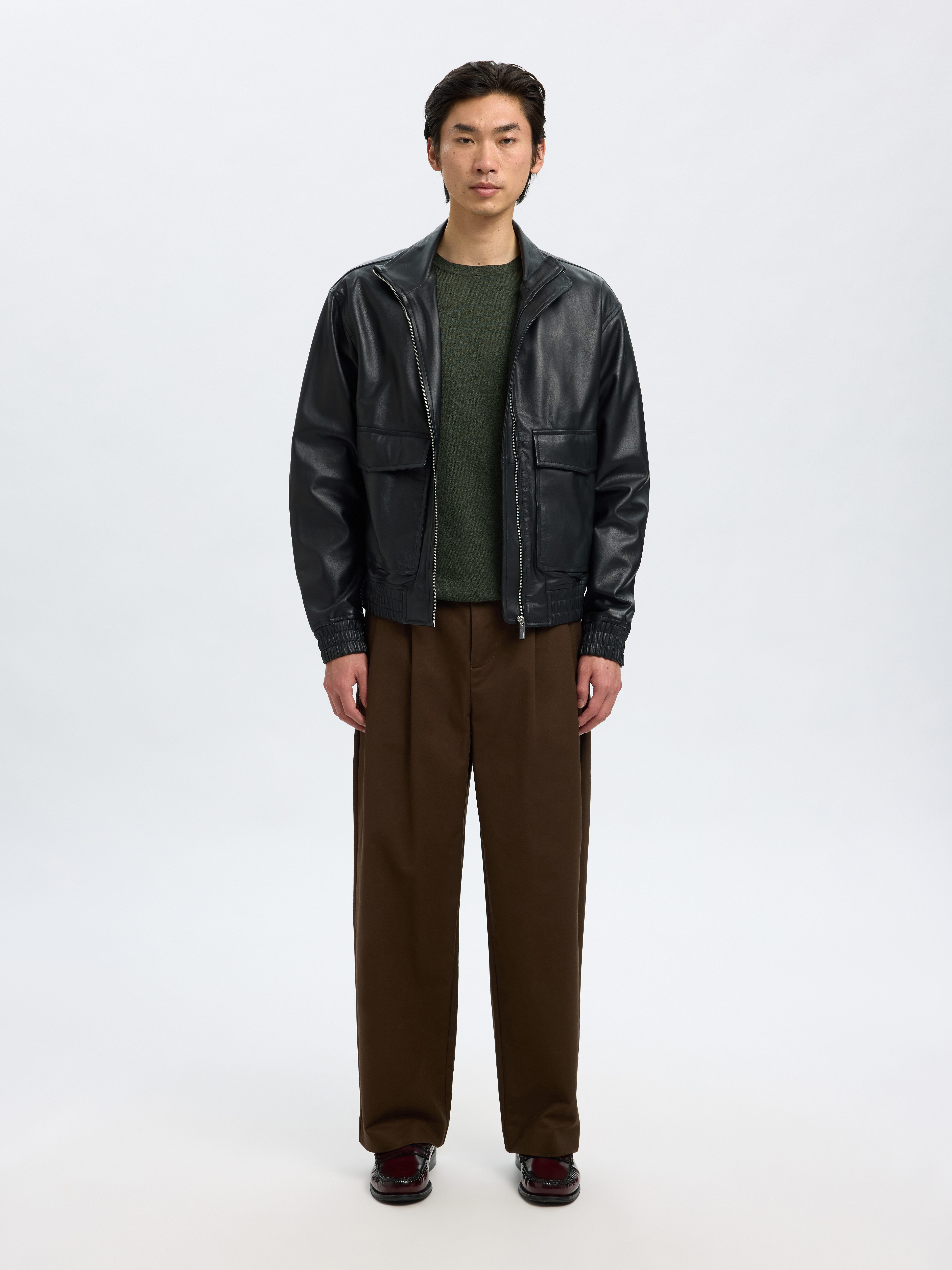 SELECTED HOMME Gebreide trui SLHBERG CREW NECK NOOS