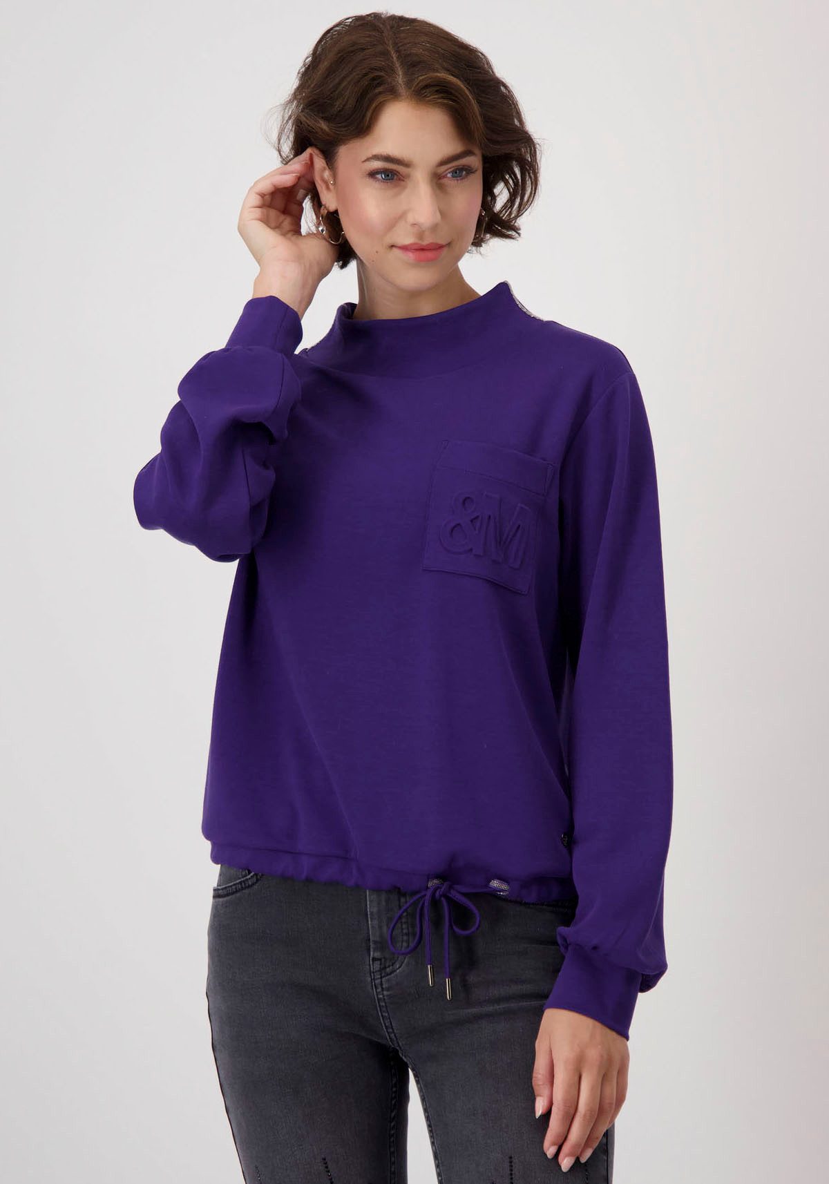 Monari Sweatshirt met opgestikte zak