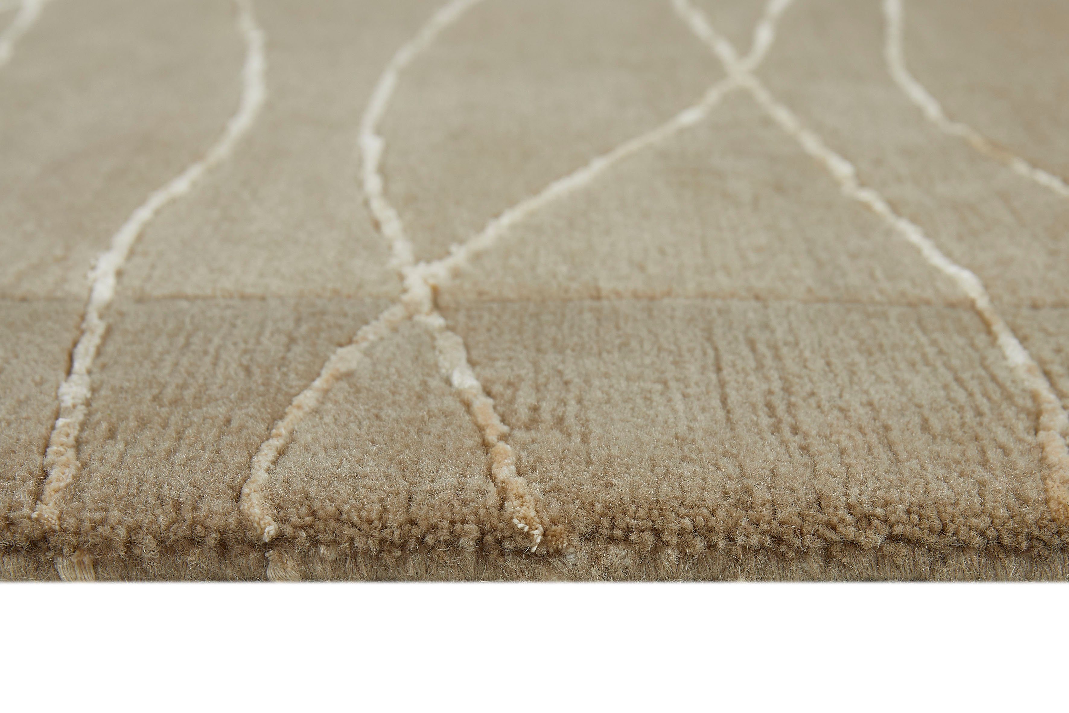 LUXOR living Wollen kleed LINEO Nepal tapijt, 100% wol, handgeknoopt, met bies