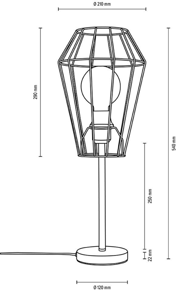 BRITOP LIGHTING Tafellamp ENDORFINA Decoratieve lamp van metaal, bijpassende LM E27 / excl., made in Europe (1 stuk)
