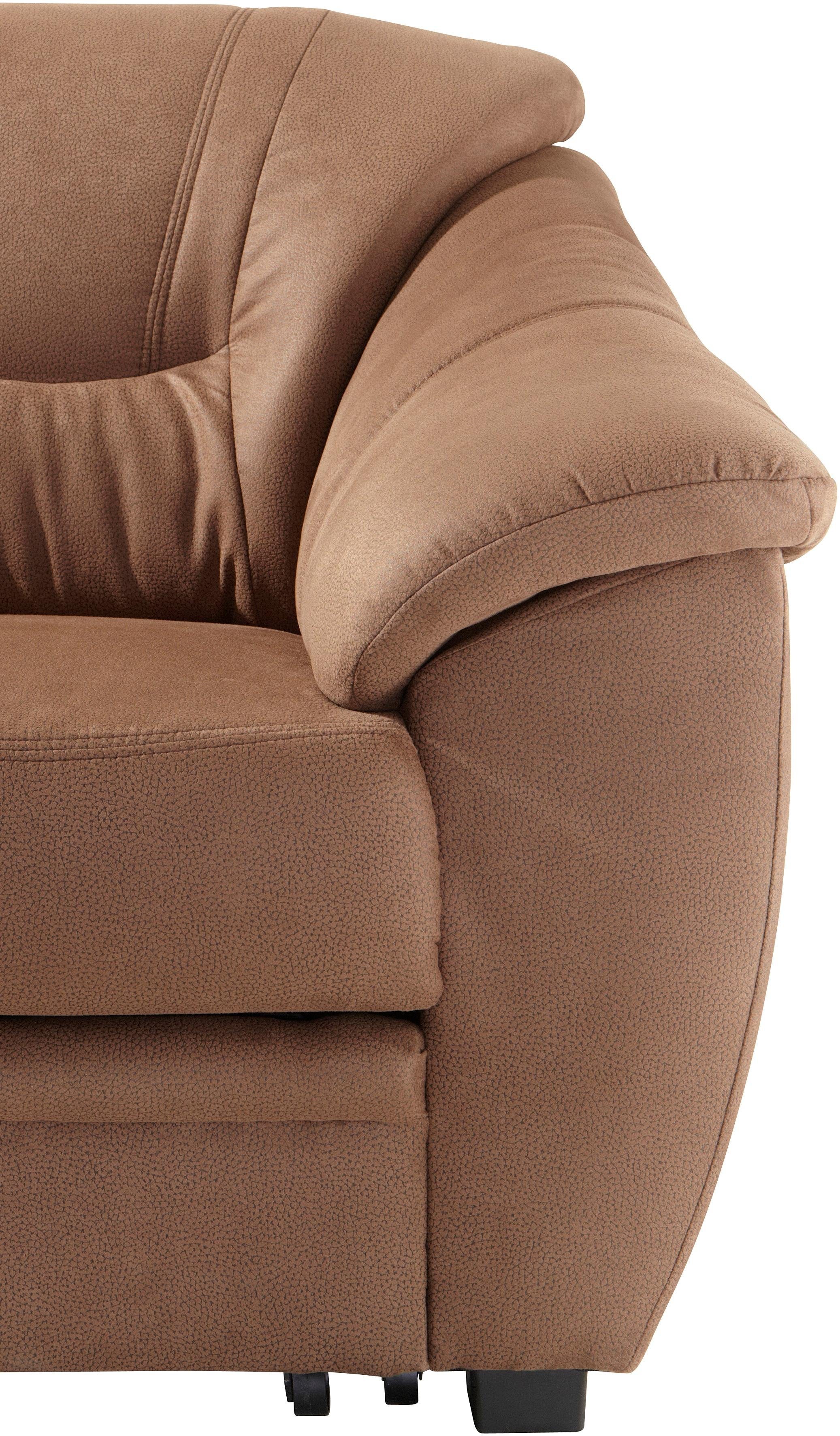 sit&more 3-zitsbank Safira inclusief comfortabele binnenvering, naar keuze met slaapfunctie
