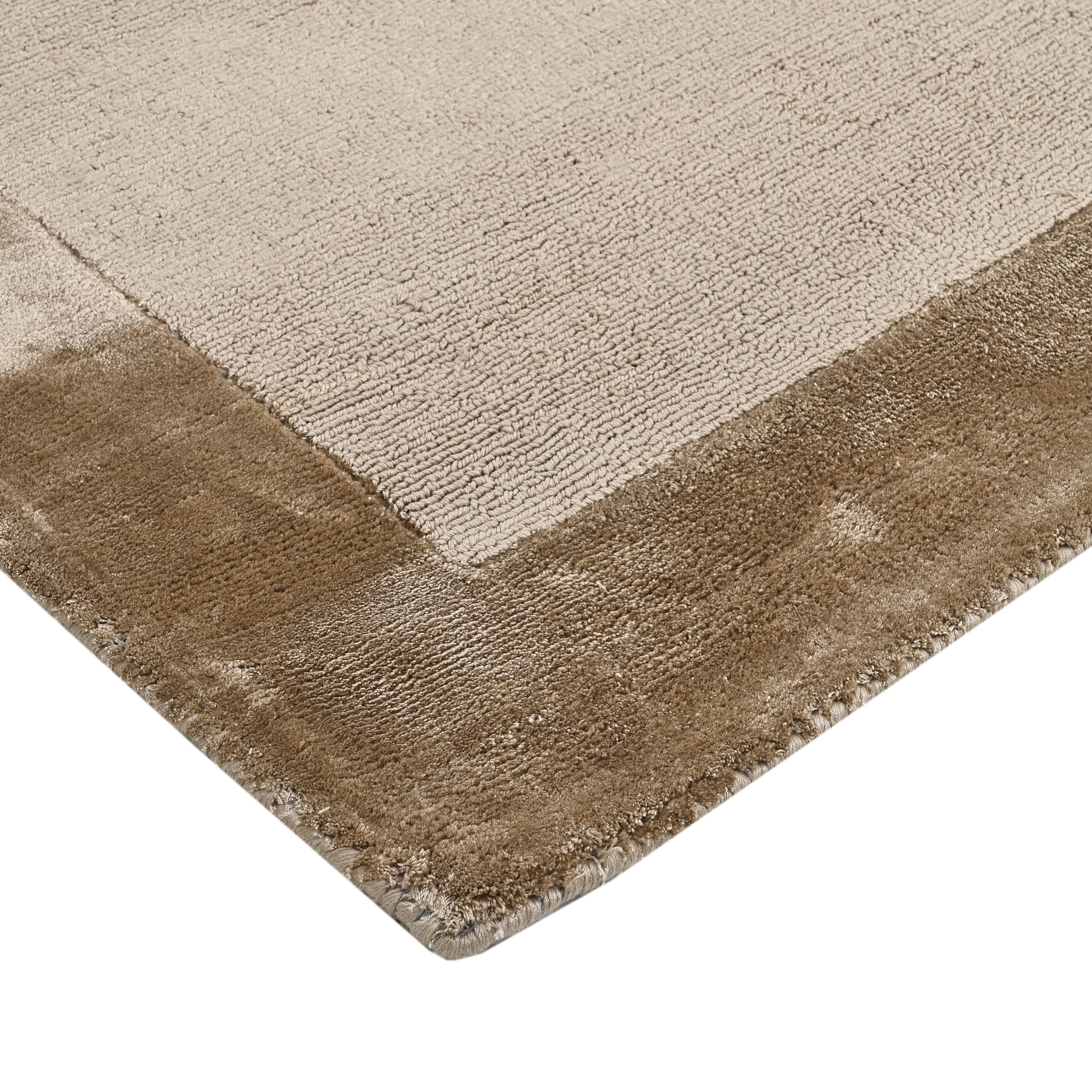 my home Vloerkleed Shirley Light, handgeweven viscose tapijt, met subtiele bies bijzonder glans door viscose, woonkamer, slaapkamer, eetkamer