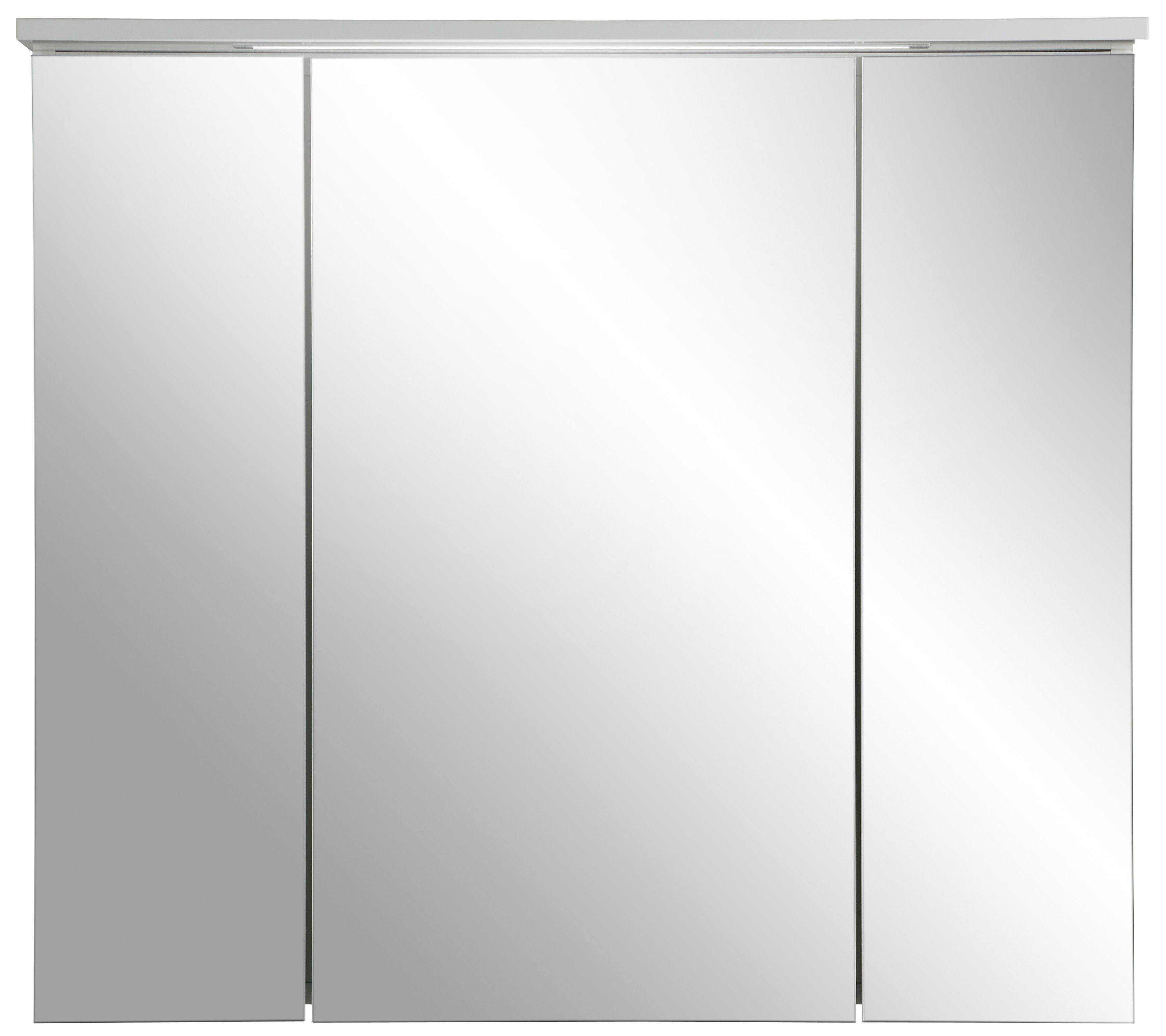 Schildmeyer Spiegelkast Profil 16 made in Germany Breedte 80 cm, 3-deurs, ledverlichting, schakelaar-/stekkerdoos