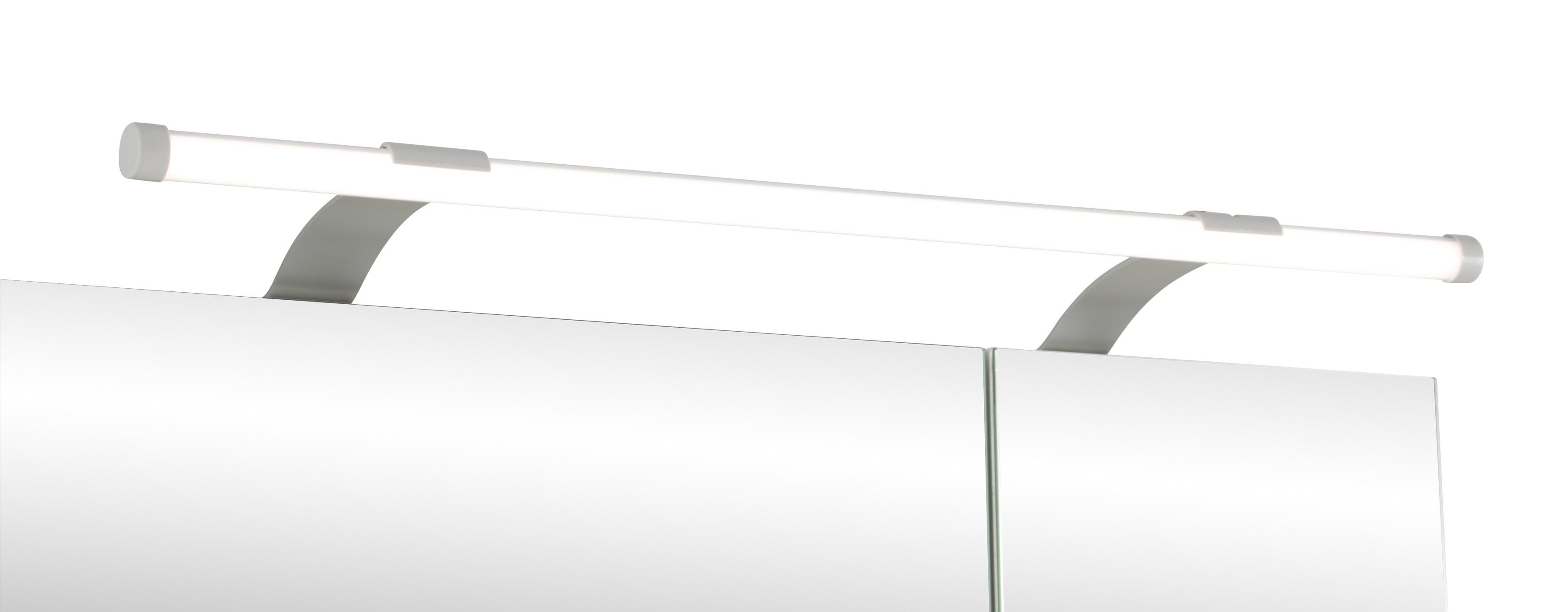 Schildmeyer Spiegelkast Dorina, met in hoogte verstelbare glazen planken Breedte 60 cm, 2-deurs, ledverlichting, schakelaar-/stekkerdoos