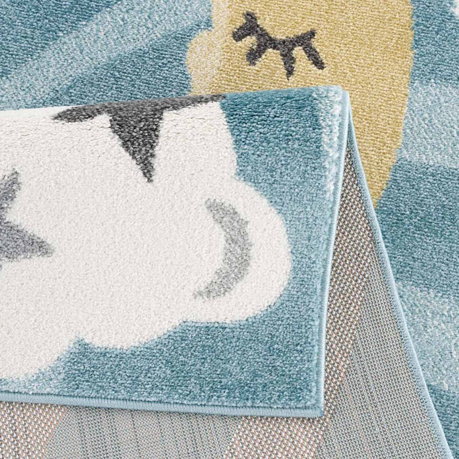 Carpet City Kindervloerkleed Anime9380 Vloerkleed maan, wolken, sterren, zachte pool
