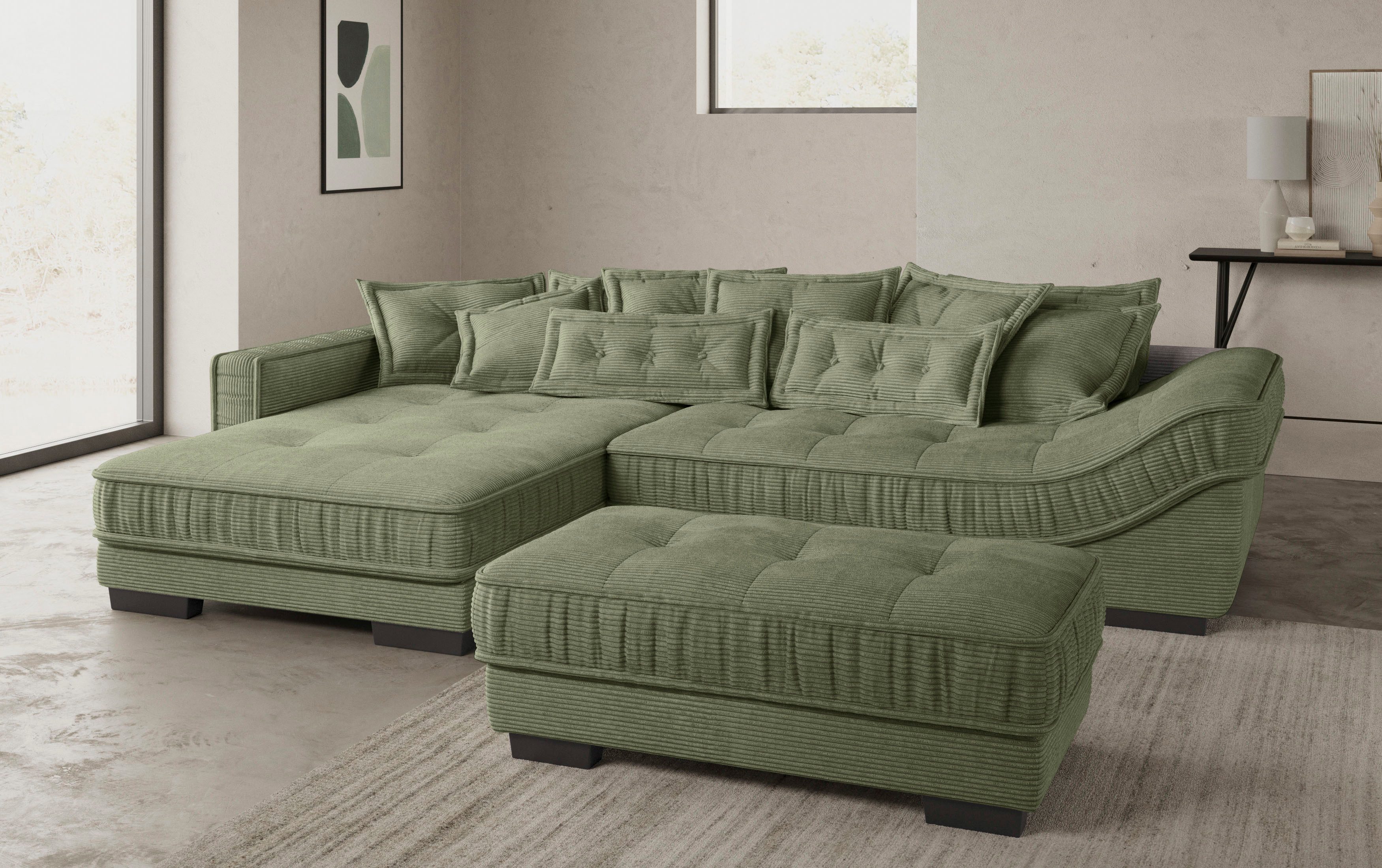 Mr. Couch Hoekbank Diwan II DuraFlex L-vorm DuraFlex koudschuim bekleding, tot 140 kg, 4 bekledingskwaliteiten