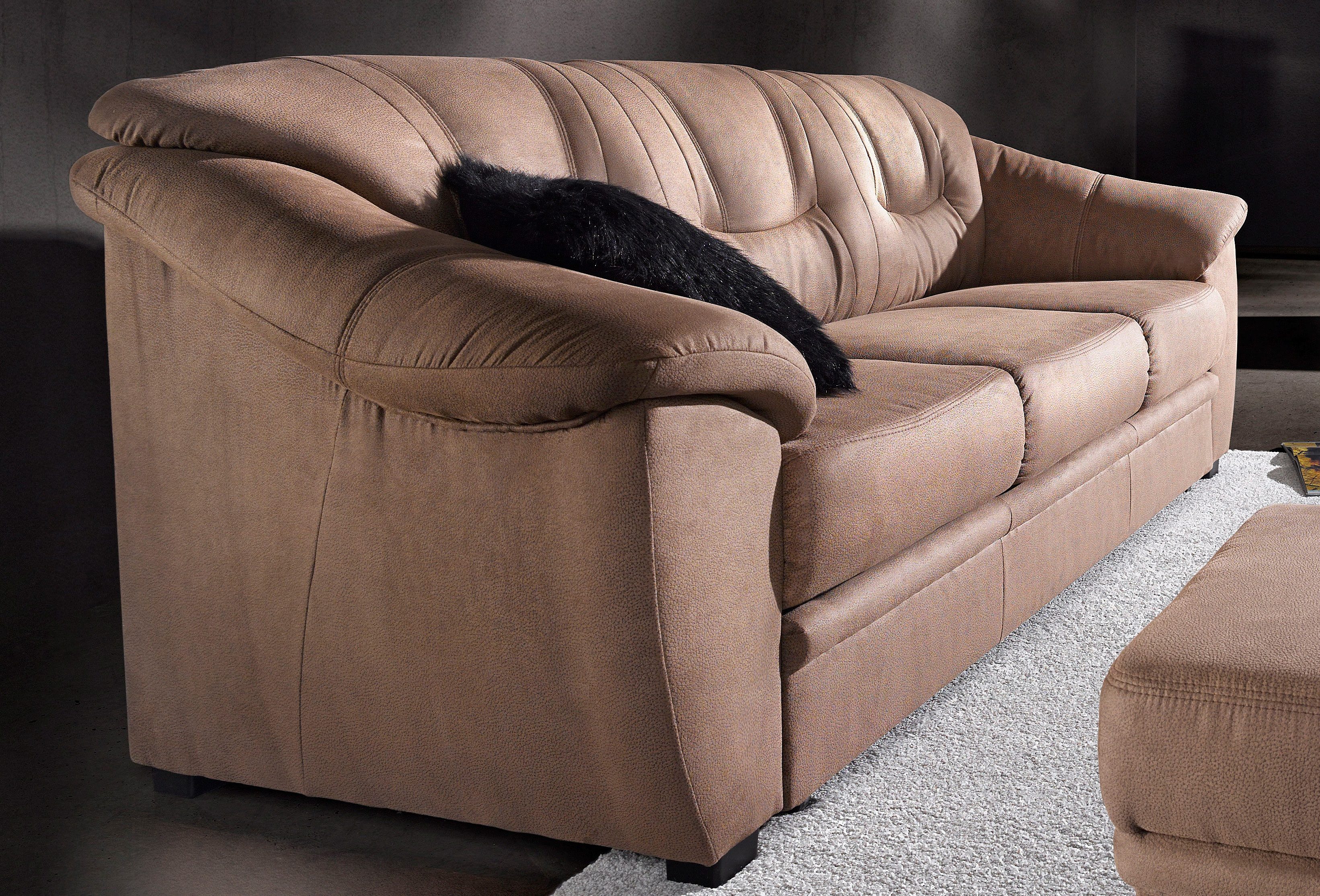sit&more 3-zitsbank Safira inclusief comfortabele binnenvering, naar keuze met slaapfunctie