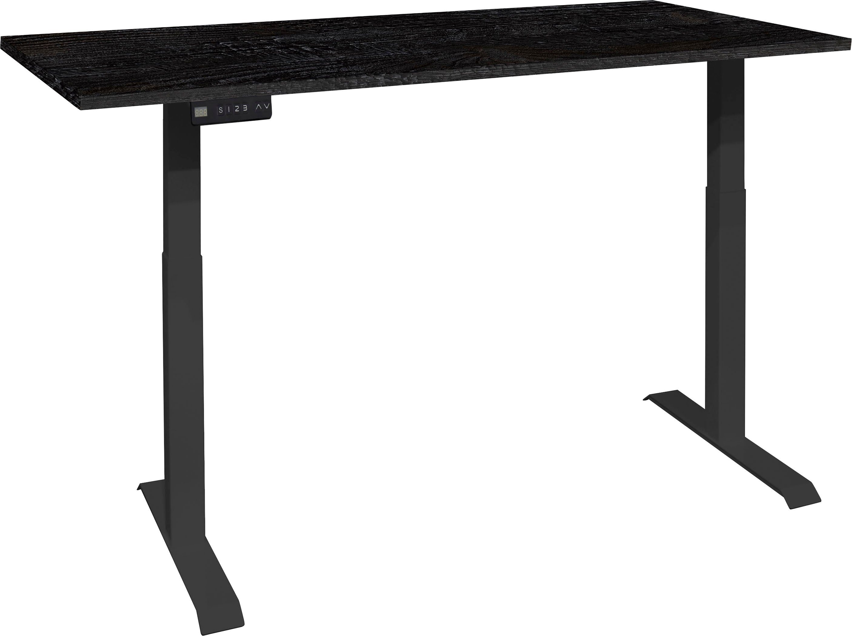 Mäusbacher Bureau Big System Office Breedte 160 cm, elektrisch in hoogte verstelbaar bureaus zwart