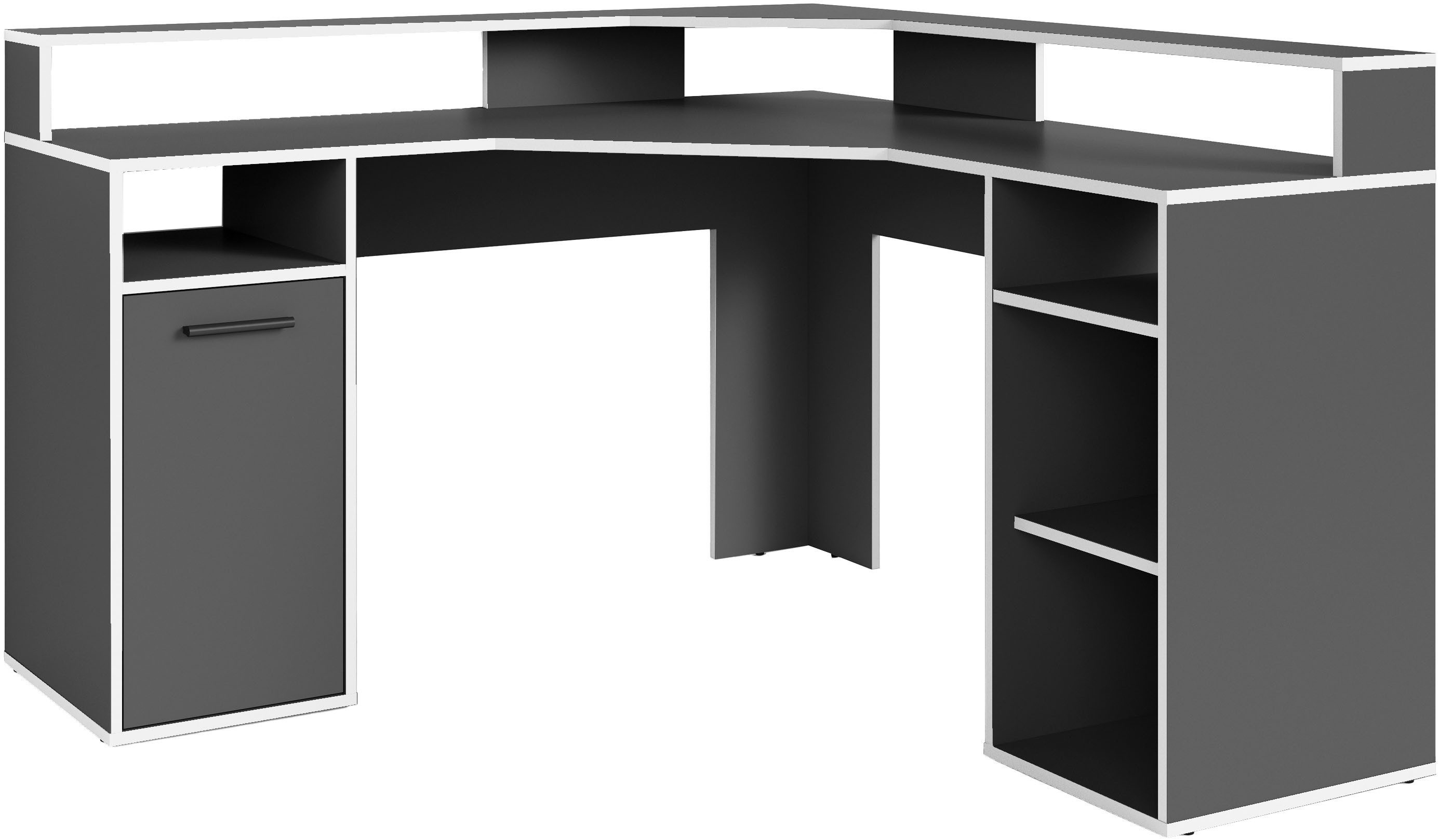 byLIVING Gamingtafel Fox Breedte 139 cm, modern hoekbureau