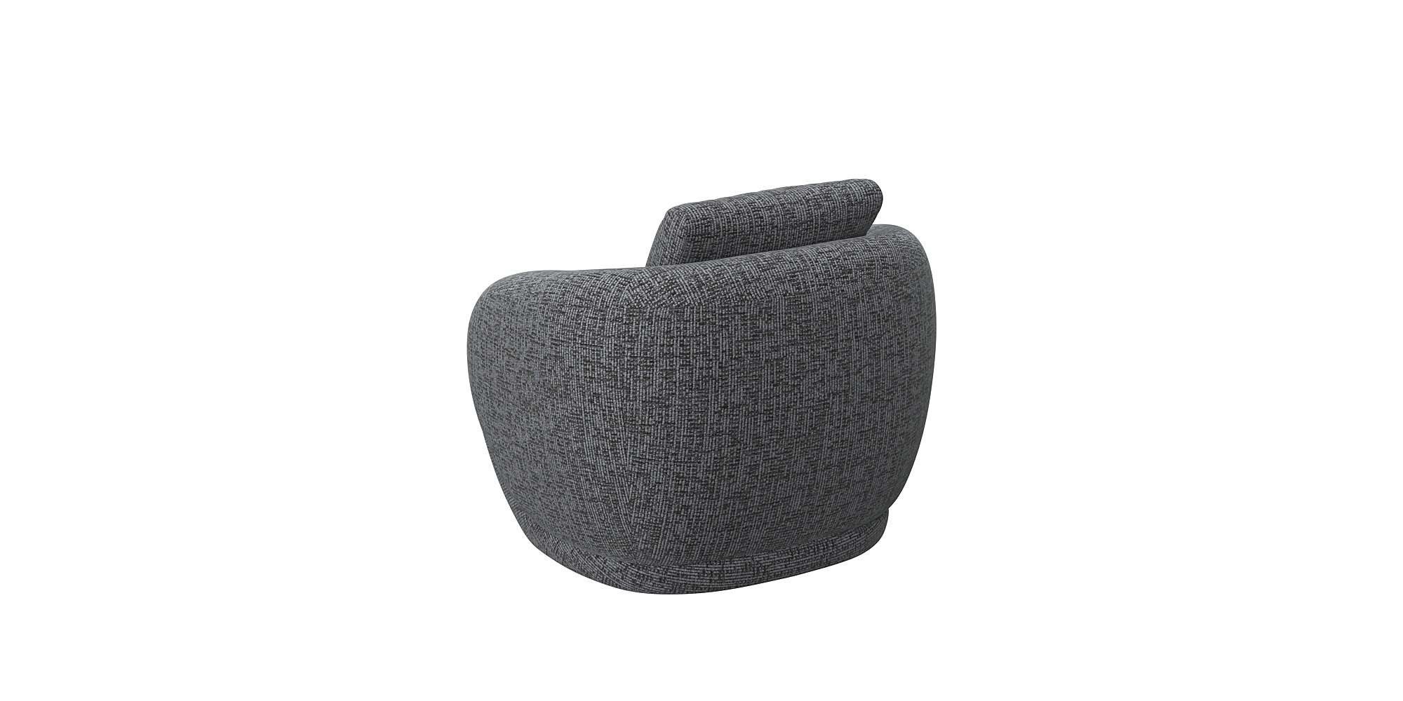FLEXLUX Fauteuil Torino, rond, draaibaar, eenpersoonsbank, fauteuil, Modern, organisch fauteuilontwerp, koudschuim, golfvering