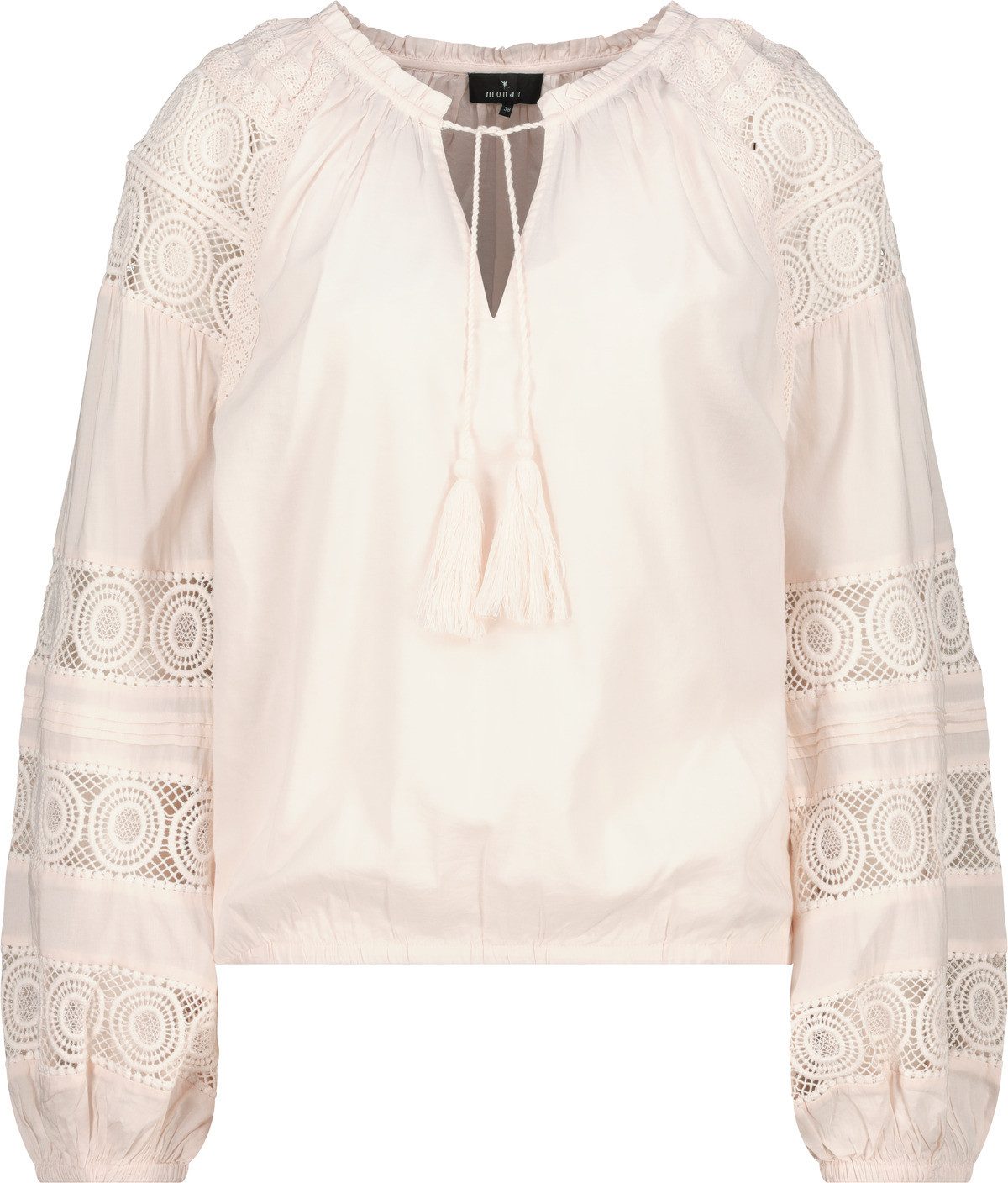 Monari Blouse zonder sluiting met kant