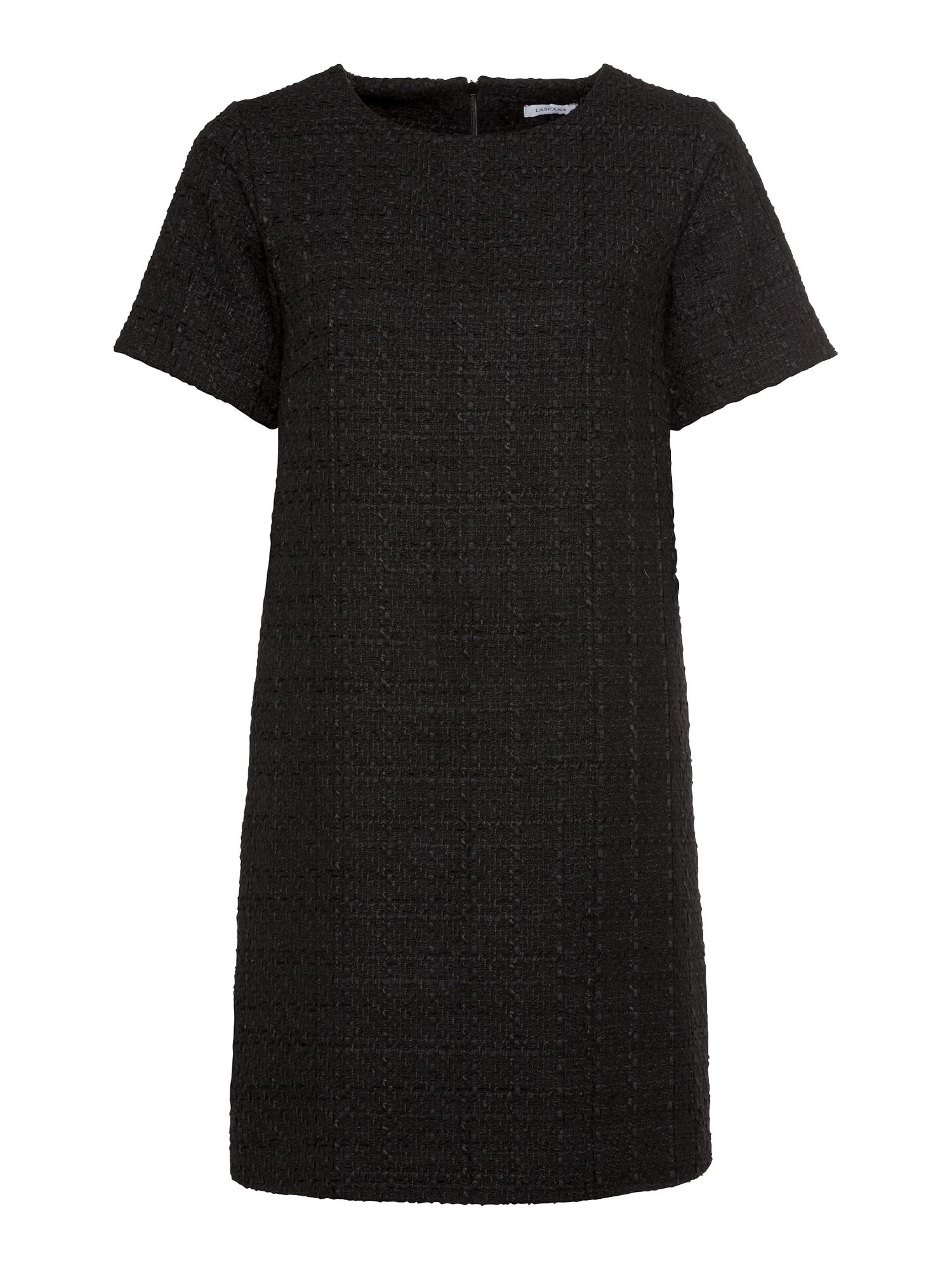Lascana Kokerjurk in bouclé-look, elegante minijurk in business-look