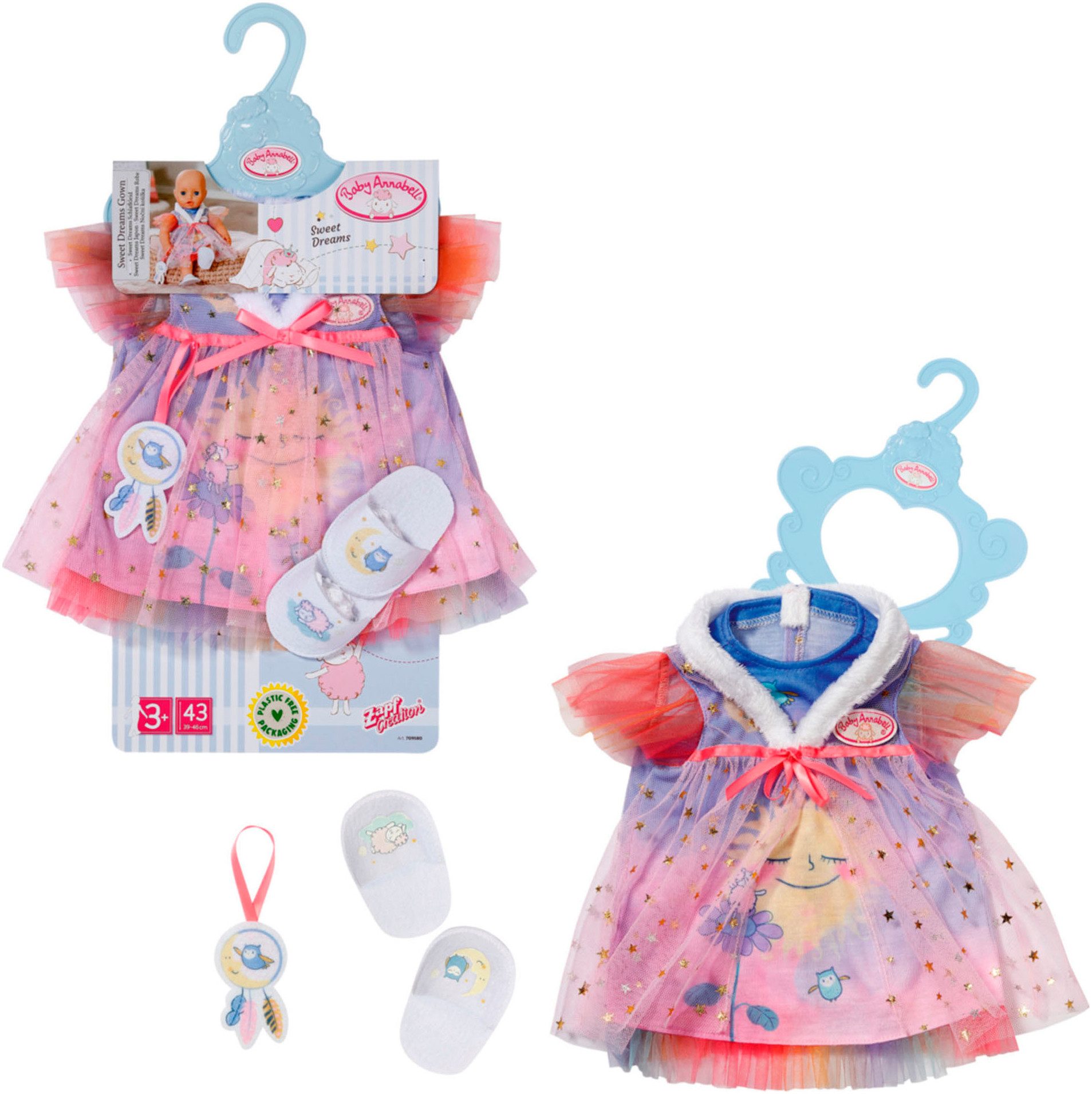 Baby Annabell Poppenkleding Sweet Dreams nachthemd 43 cm