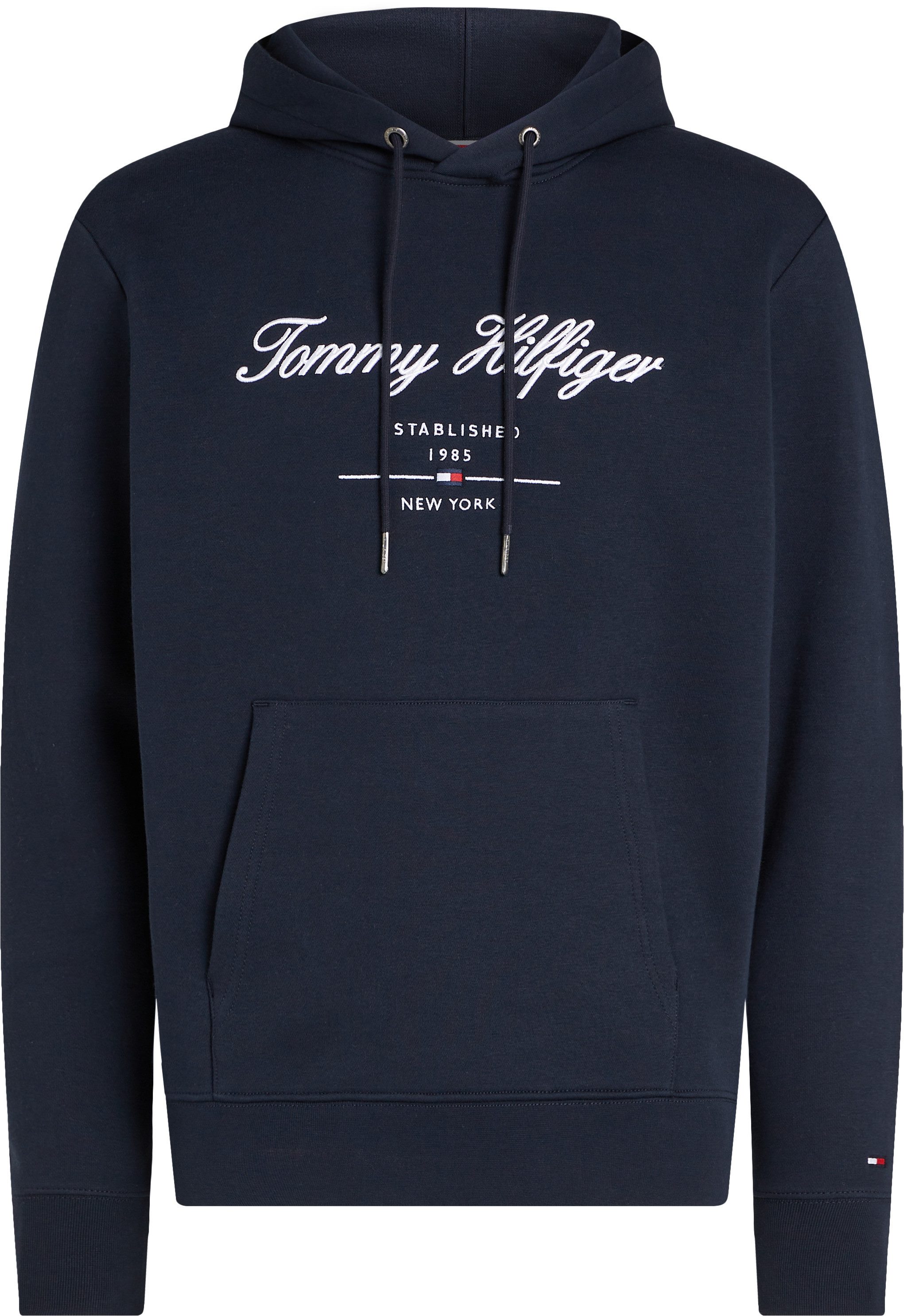 Tommy Hilfiger Sweatshirt BT-SCRIPT LOGO HOODY-B in grote maten, logoborduring