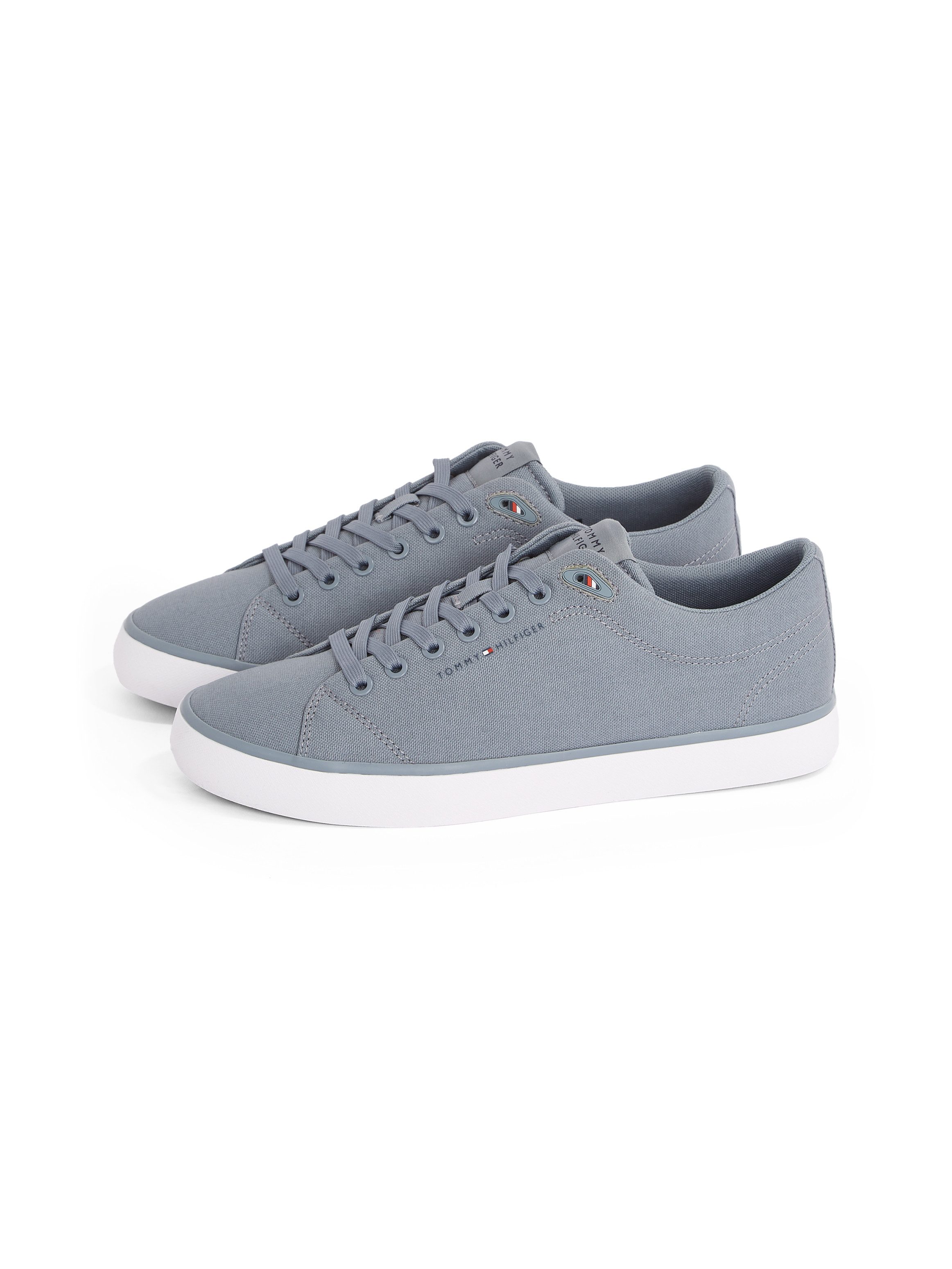 Tommy Hilfiger Sneakers TH HI VULC LOW CORE CANVAS , vrijetijdsschoen, lage schoen, veterschoenen met zacht gepolsterde schacht
