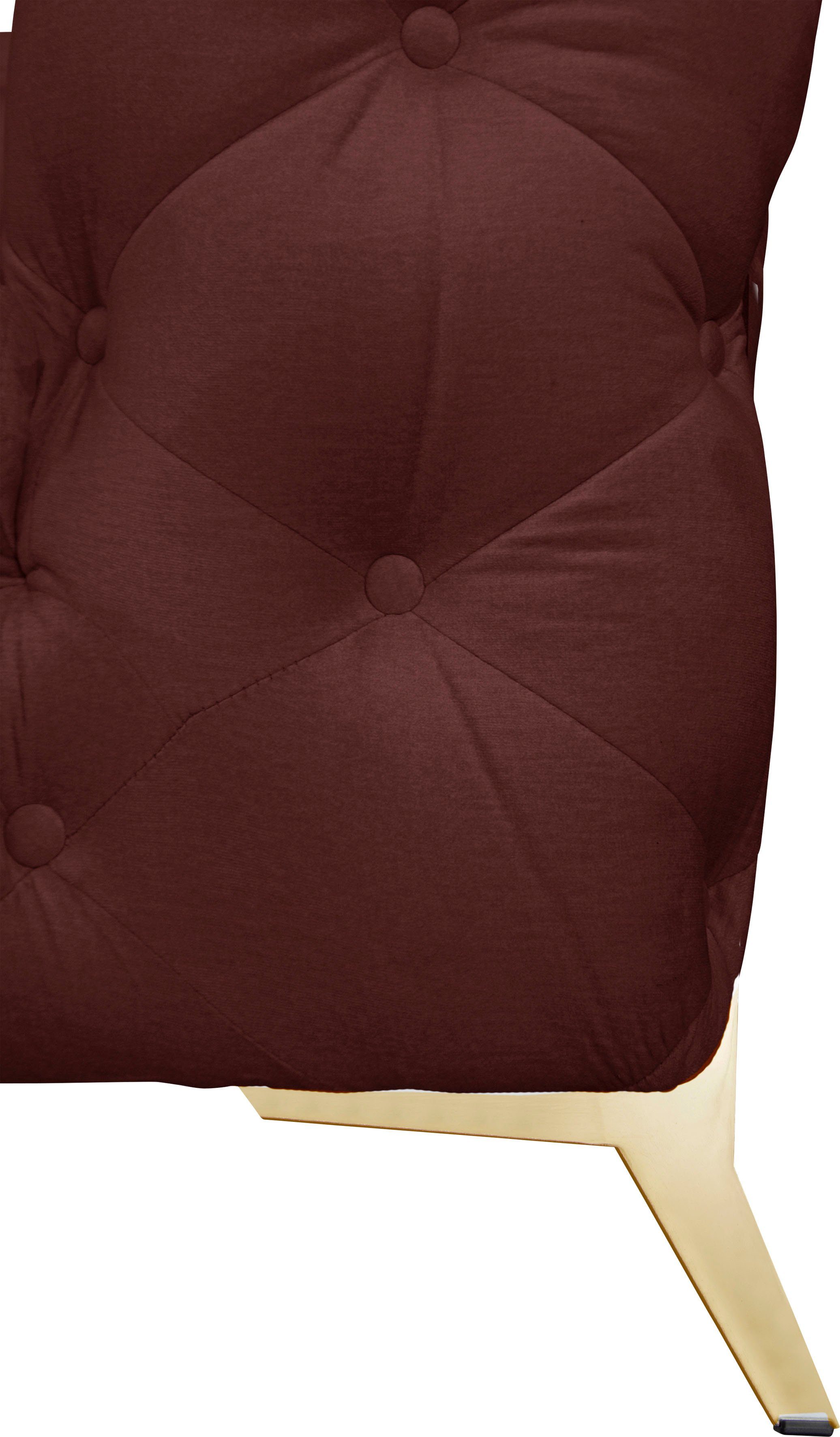 Leonique Chesterfield-bank Amaury L-vorm Chesterfield-look, bxd elk 262 cm, kleur van de poten ter keuze