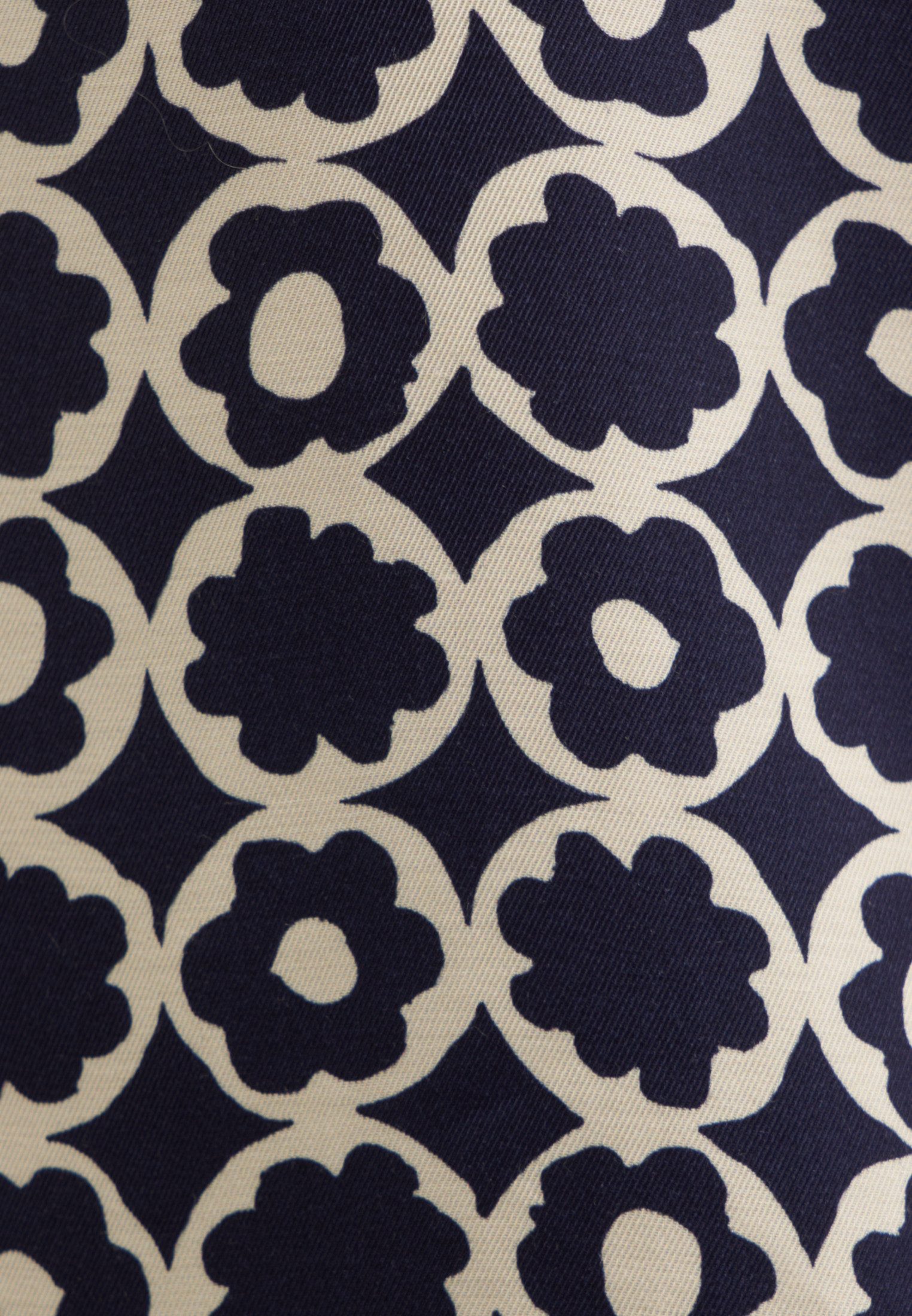 seidensticker Overhemdblouse Zwarte roos Lange mouwen kraag print